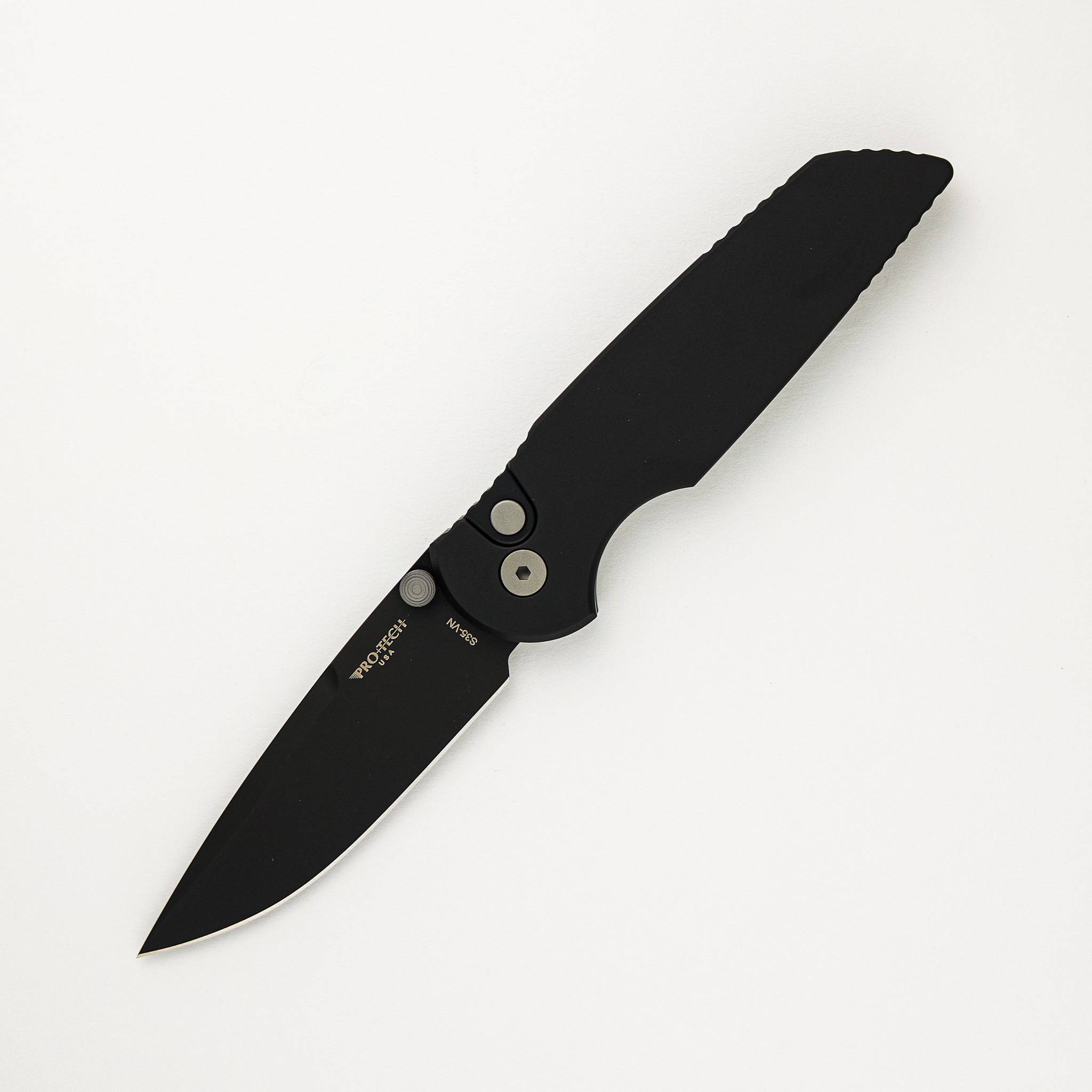 TR-3 Integrity - INT103 - Black Aluminum Handle - DLC Black S35VN Blade