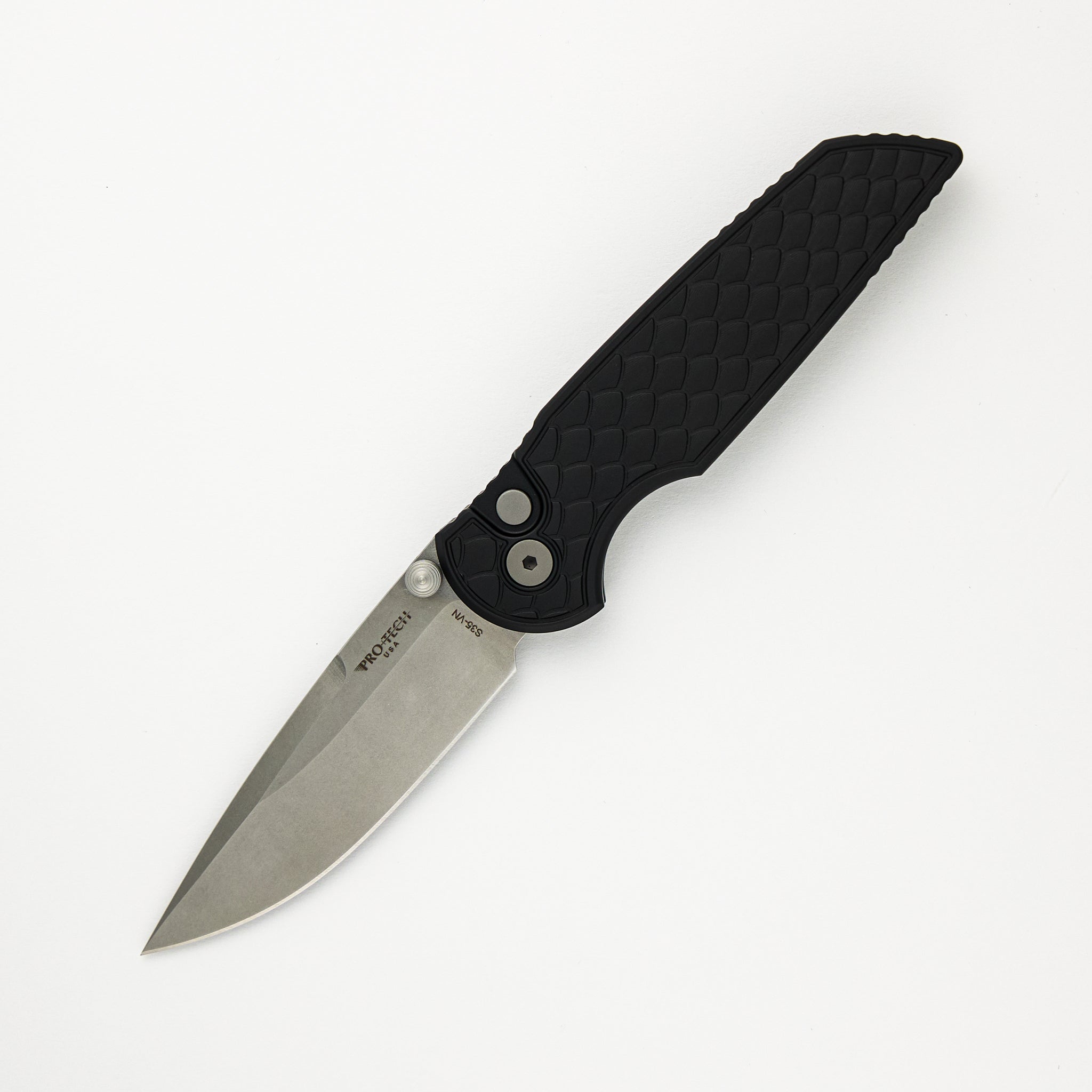 TR-3 Integrity - "Reptile" Textured Black Handle - S35VN Blade - INT105-REPTILE