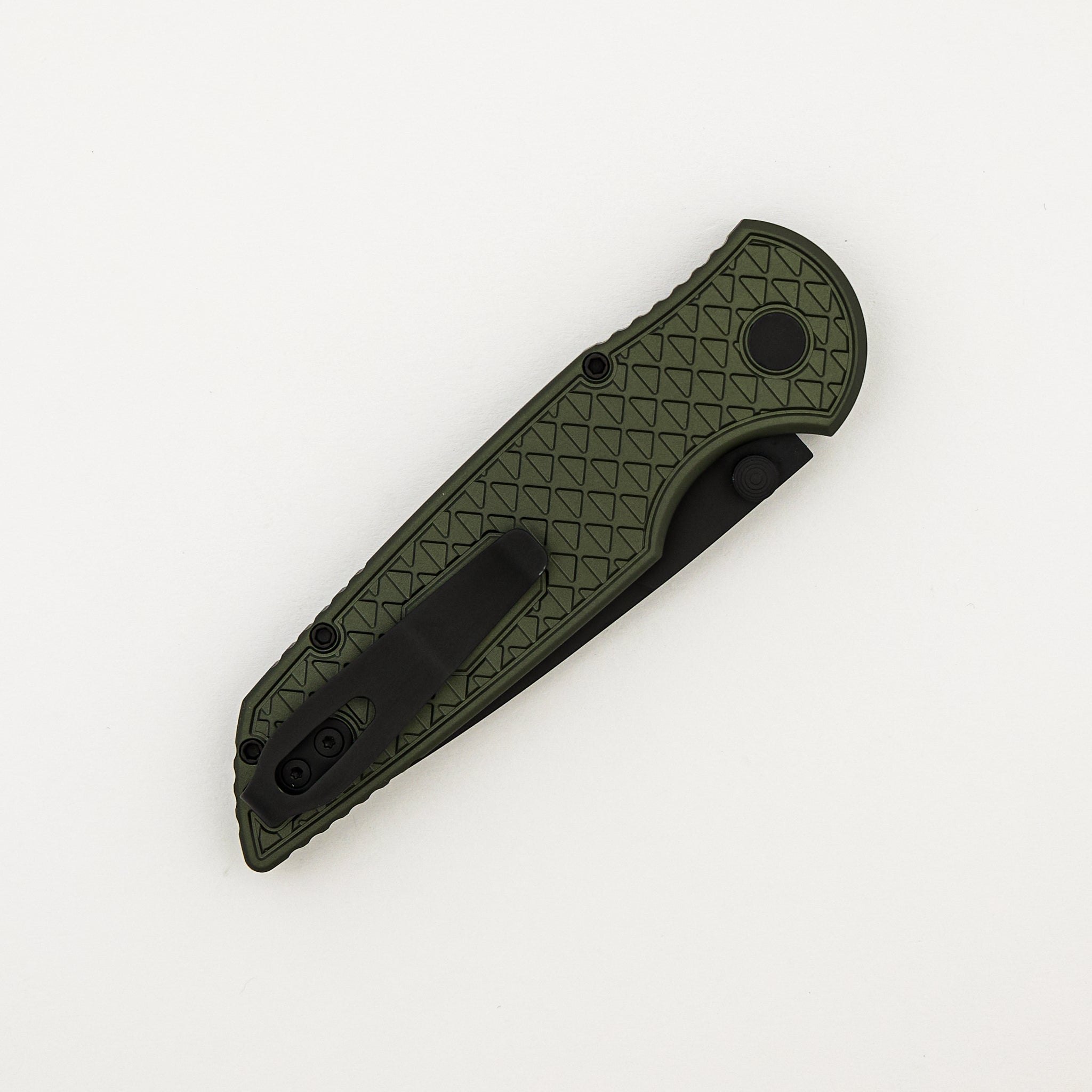 TR-3 Integrity - Green "Relic" Textured Handle - DLC Black S35VN Blade - INT106-GREEN