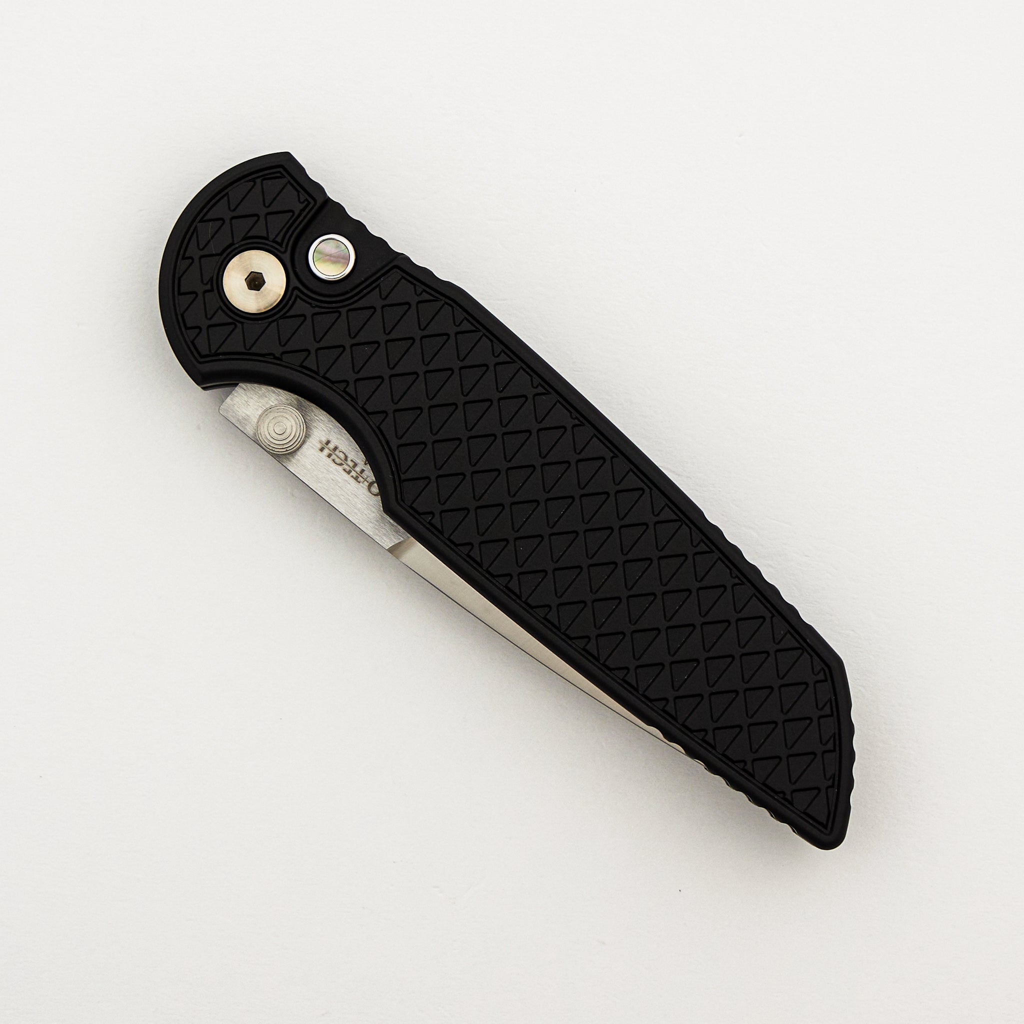 TR-3 Integrity - INT1105-LTD - "Relic" Textured Handle - Machine Satin MagnaCut Blade - Black Lip Pearl Button