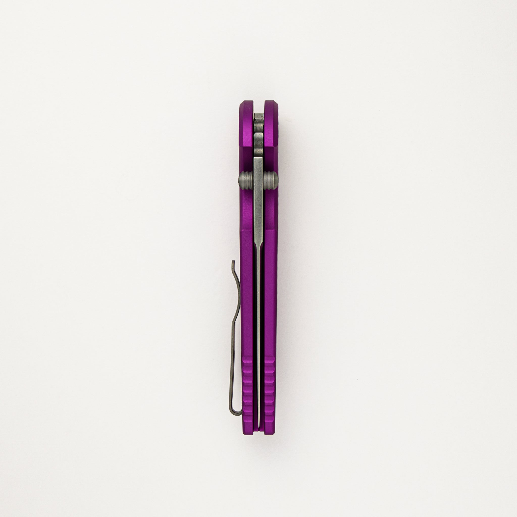 TR-3 Integrity - INT105-PURPLE - Purple "Relic" Textured Aluminum Handle - Stonewash S35VN Blade
