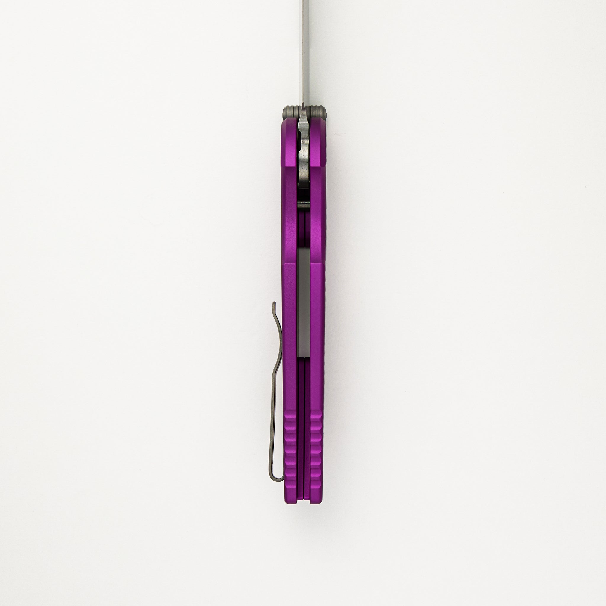 TR-3 Integrity - INT105-PURPLE - Purple "Relic" Textured Aluminum Handle - Stonewash S35VN Blade