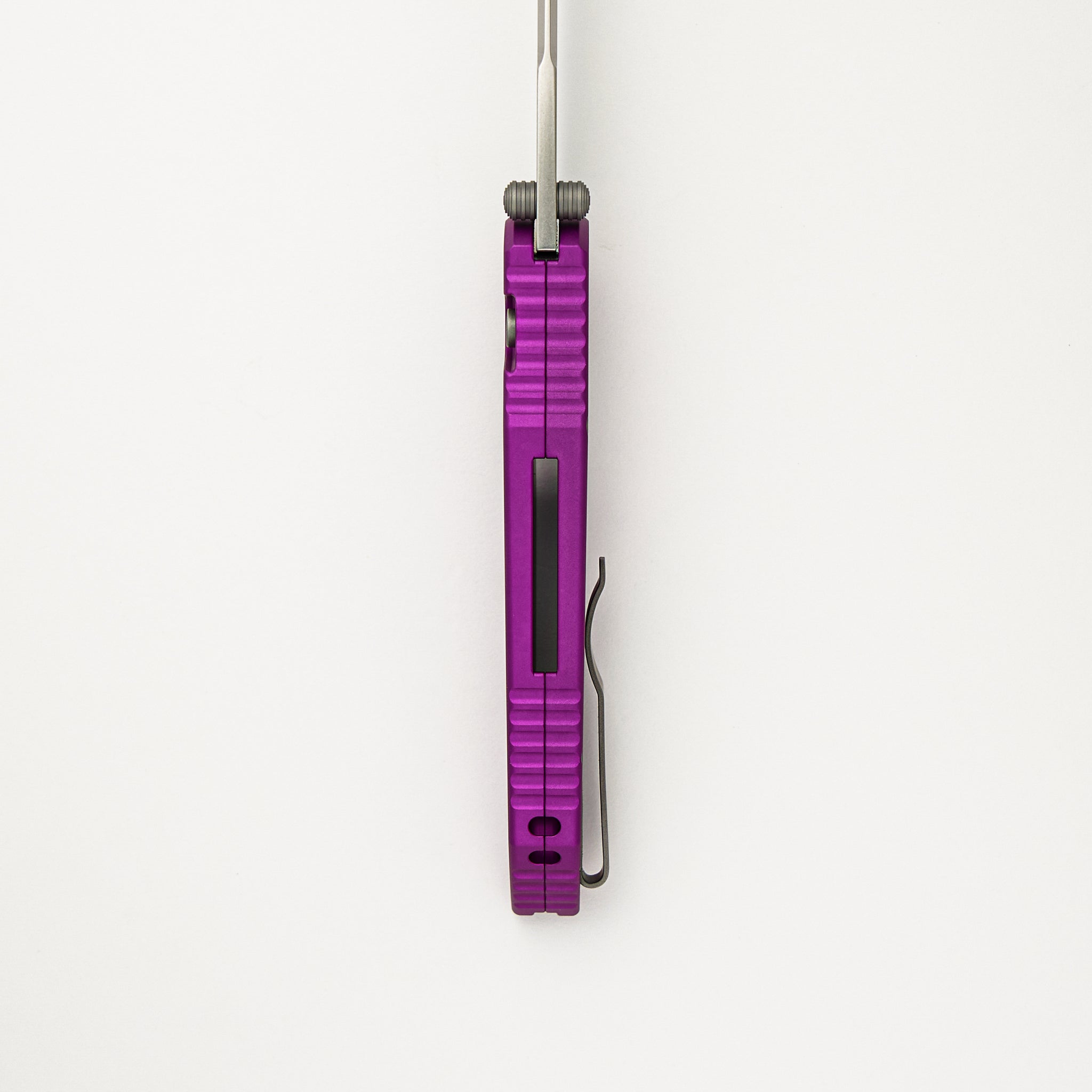 TR-3 Integrity - INT105-PURPLE - Purple "Relic" Textured Aluminum Handle - Stonewash S35VN Blade