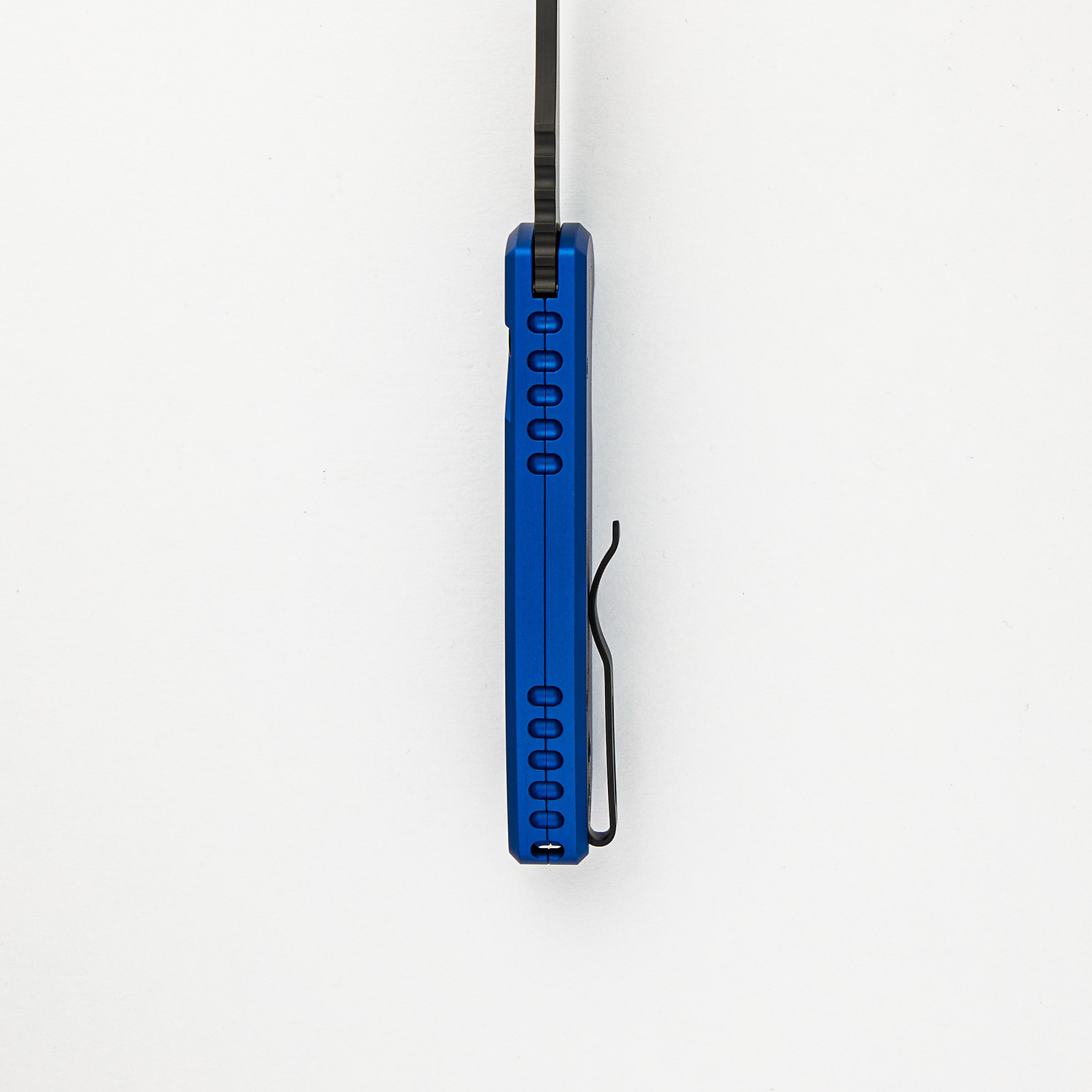 SBR – Smooth Blue Handle – Black S35VN Blade LG403-BLUE (Les George Design)