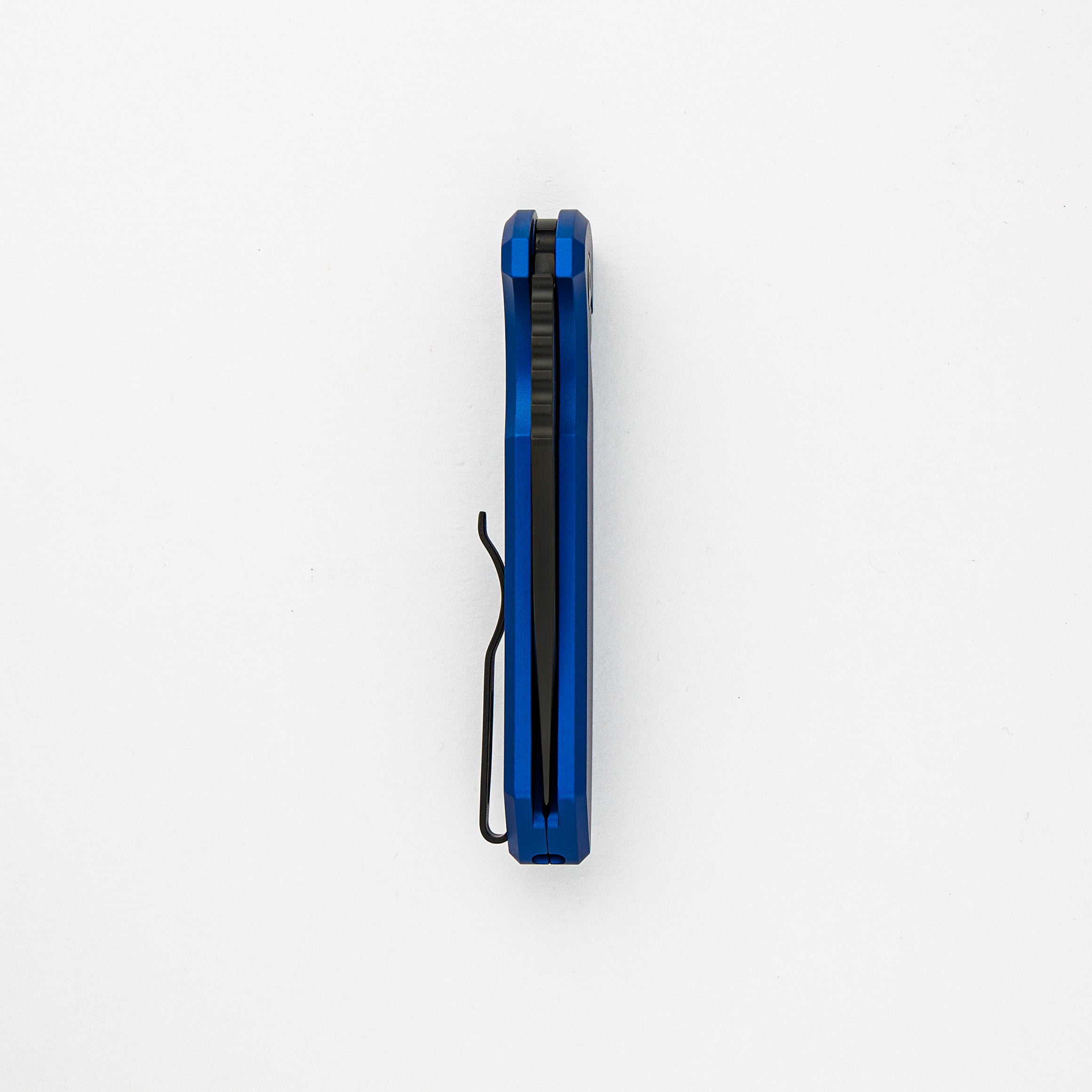 SBR – Smooth Blue Handle – Black S35VN Blade LG403-BLUE (Les George Design)