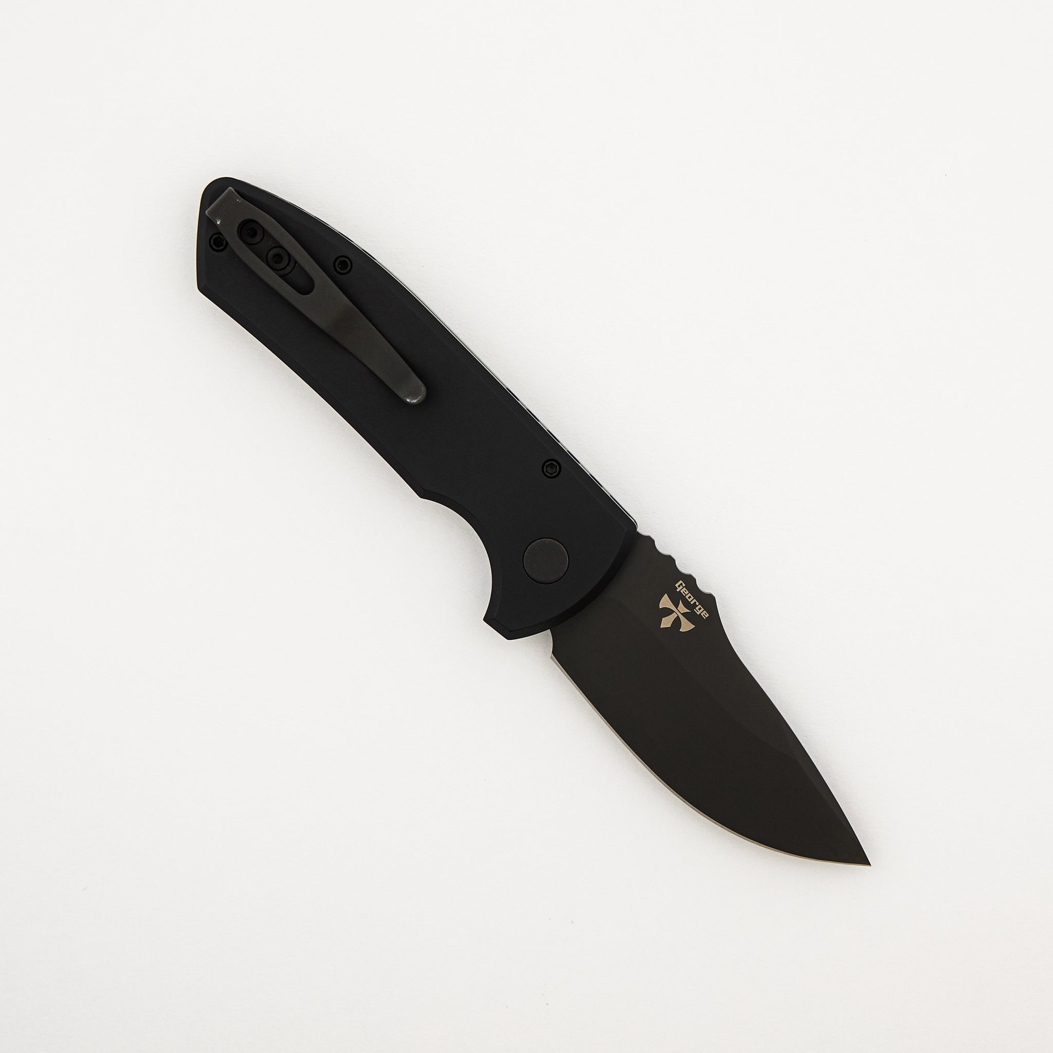 SBR – Smooth Black Handle – Black S35VN Blade LG403 (Les George Design)