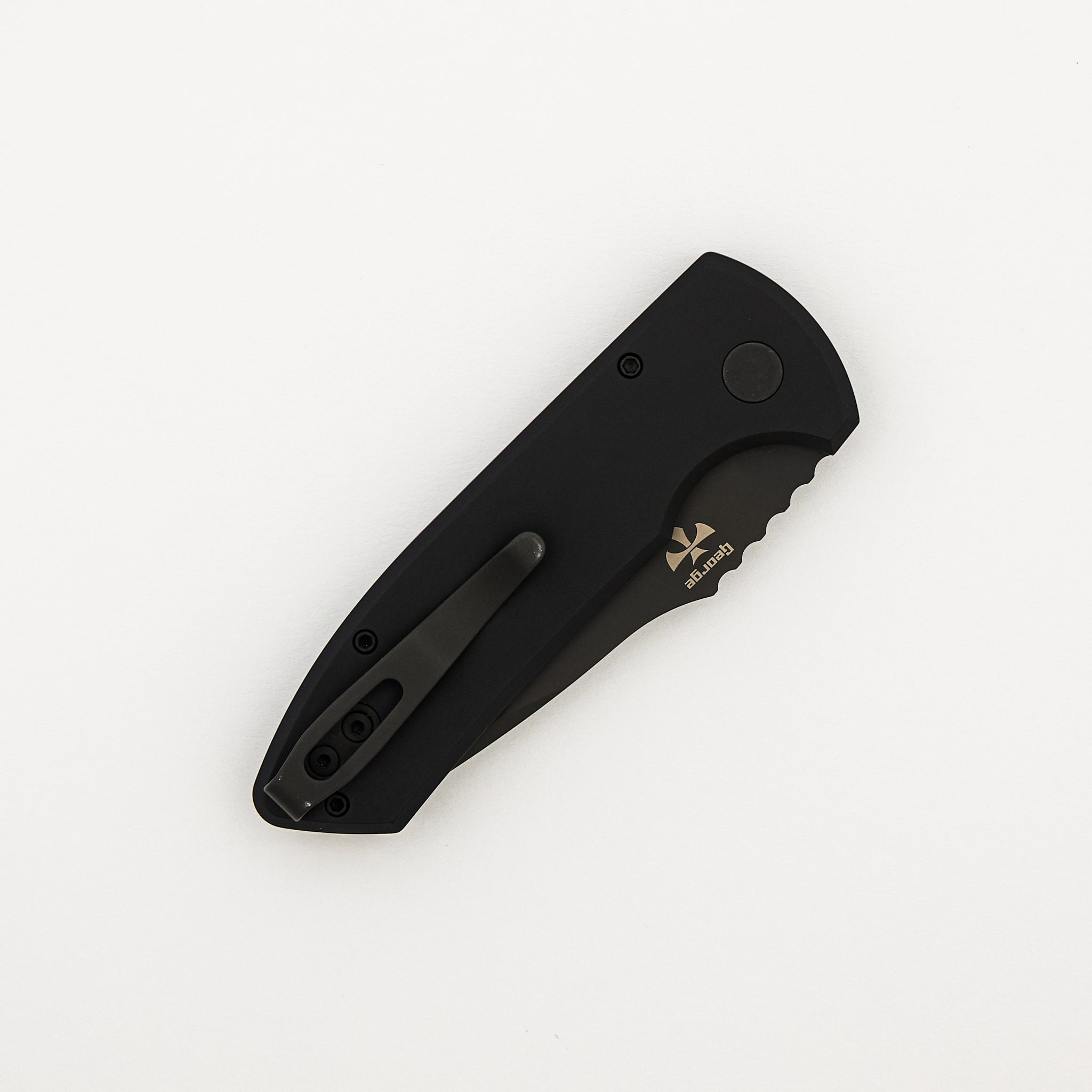 SBR – Smooth Black Handle – Black S35VN Blade LG403 (Les George Design)