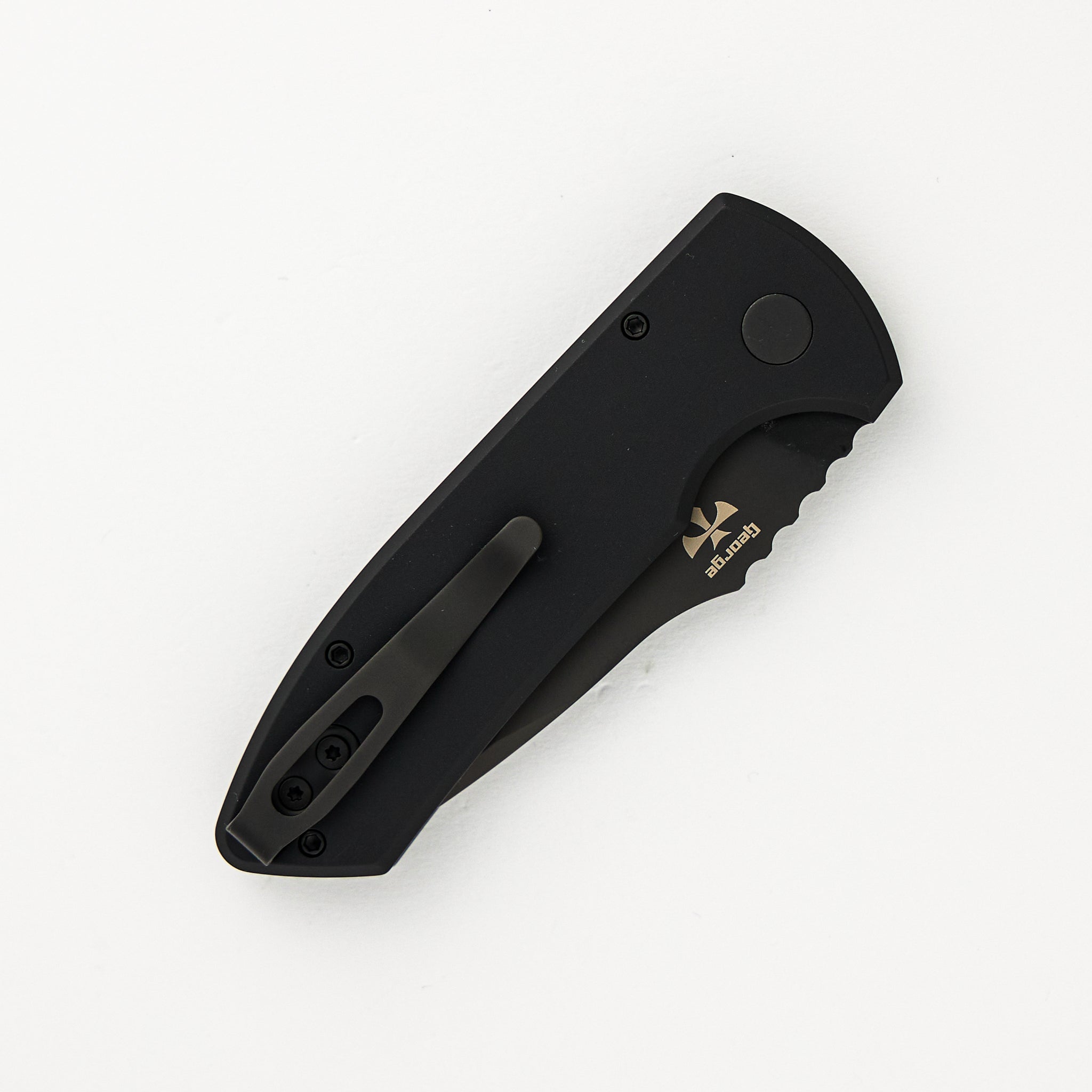 SBR – Black Handle W- Knurling – Black S35VN Blade LG407