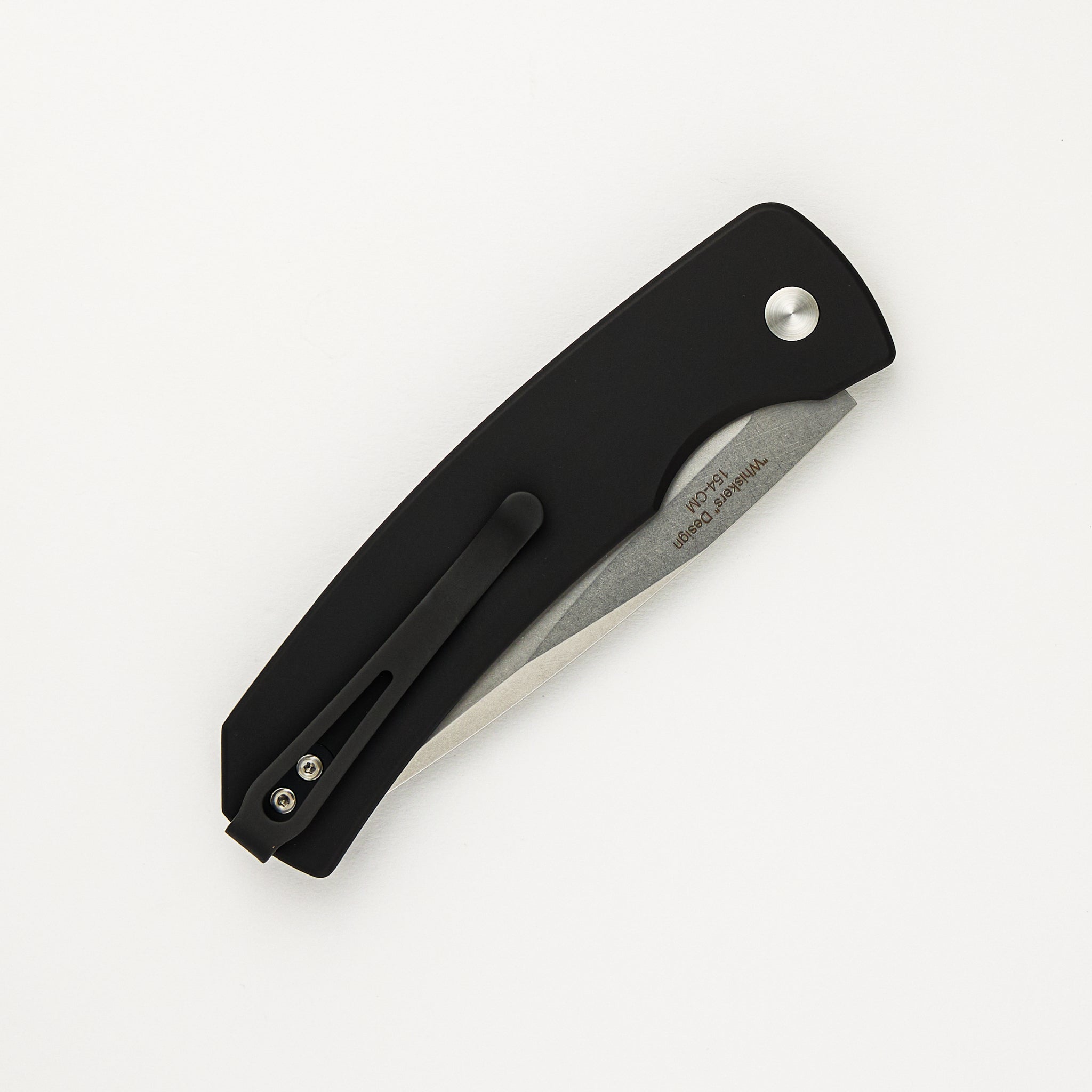 M2601 Magic 2 "Whiskers" - Solid Black Handle - Stonewash 154CM Blade