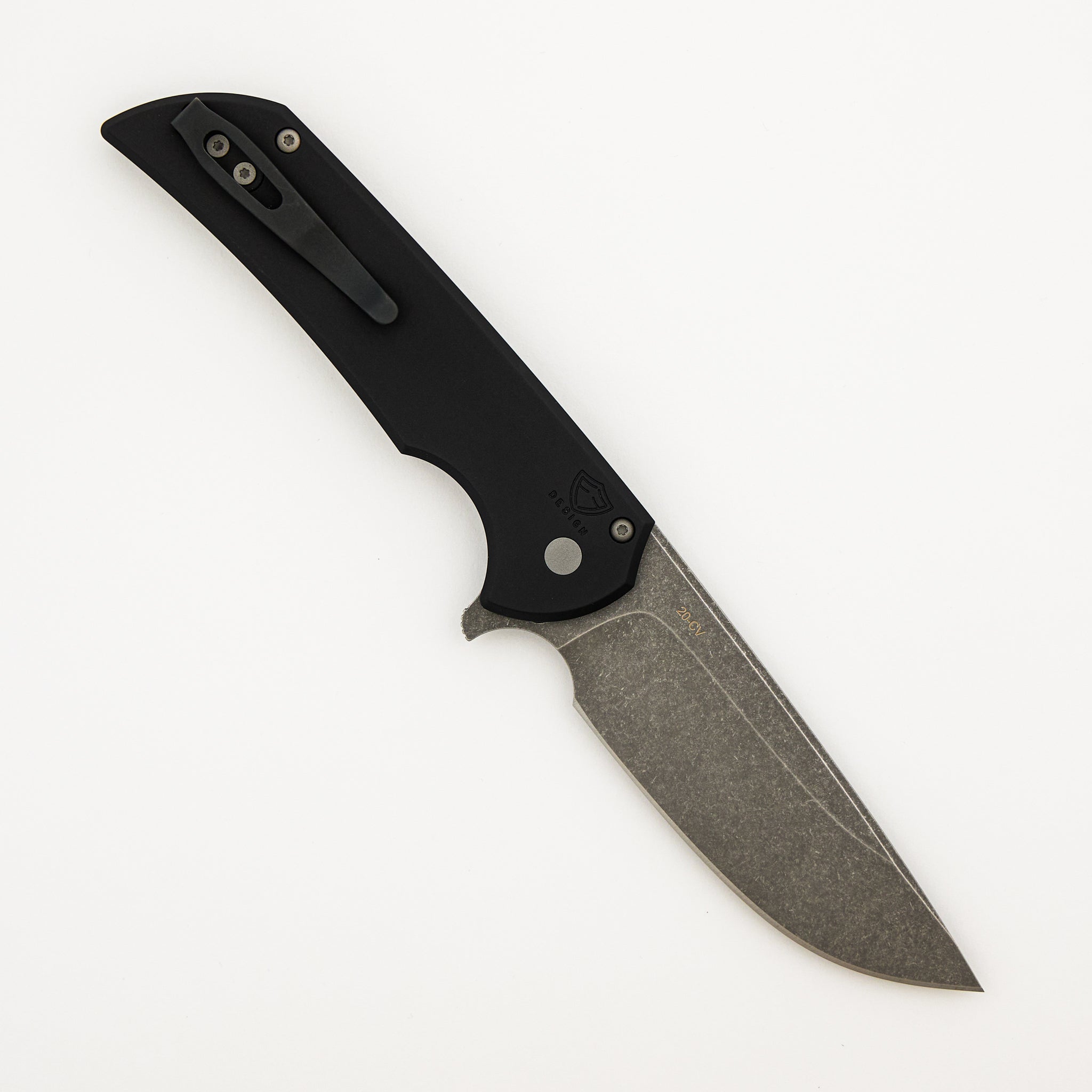 Mordax - MX101-AW 20CV - Black Aluminum Handle - Acid Wash CPM-20CV Blade