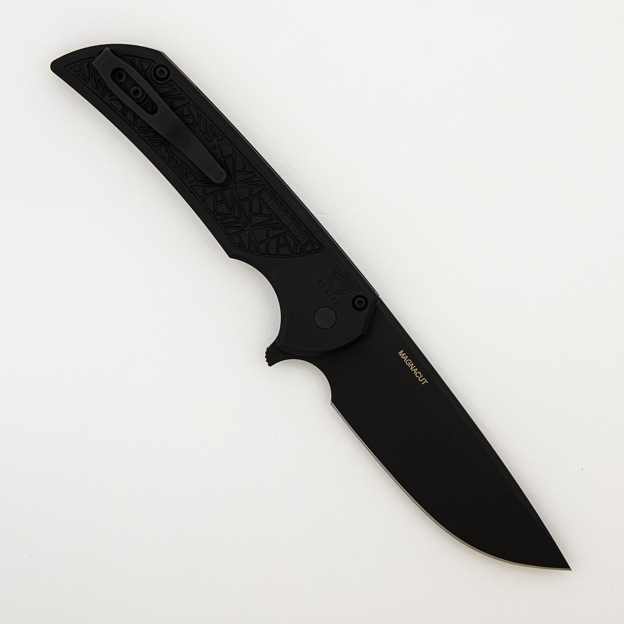 Mordax - MX106-NEXUS - Black "Nexus" Textured Handle - DLC Black MagnaCut Blade