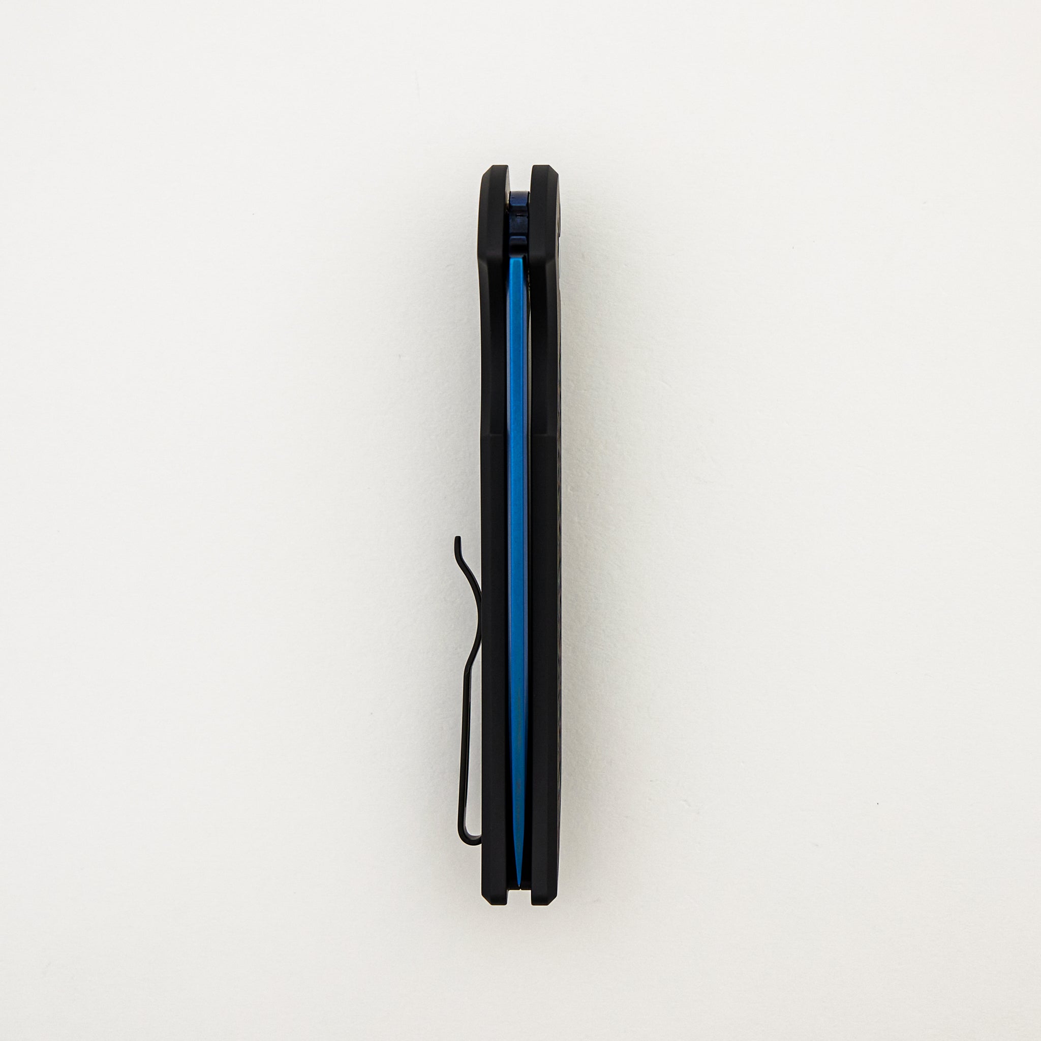 Mordax - MX106-SB NEXUS - Black "Nexus" Textured Handle - Sapphire Blue PVD MagnaCut Blade - Abalone Button