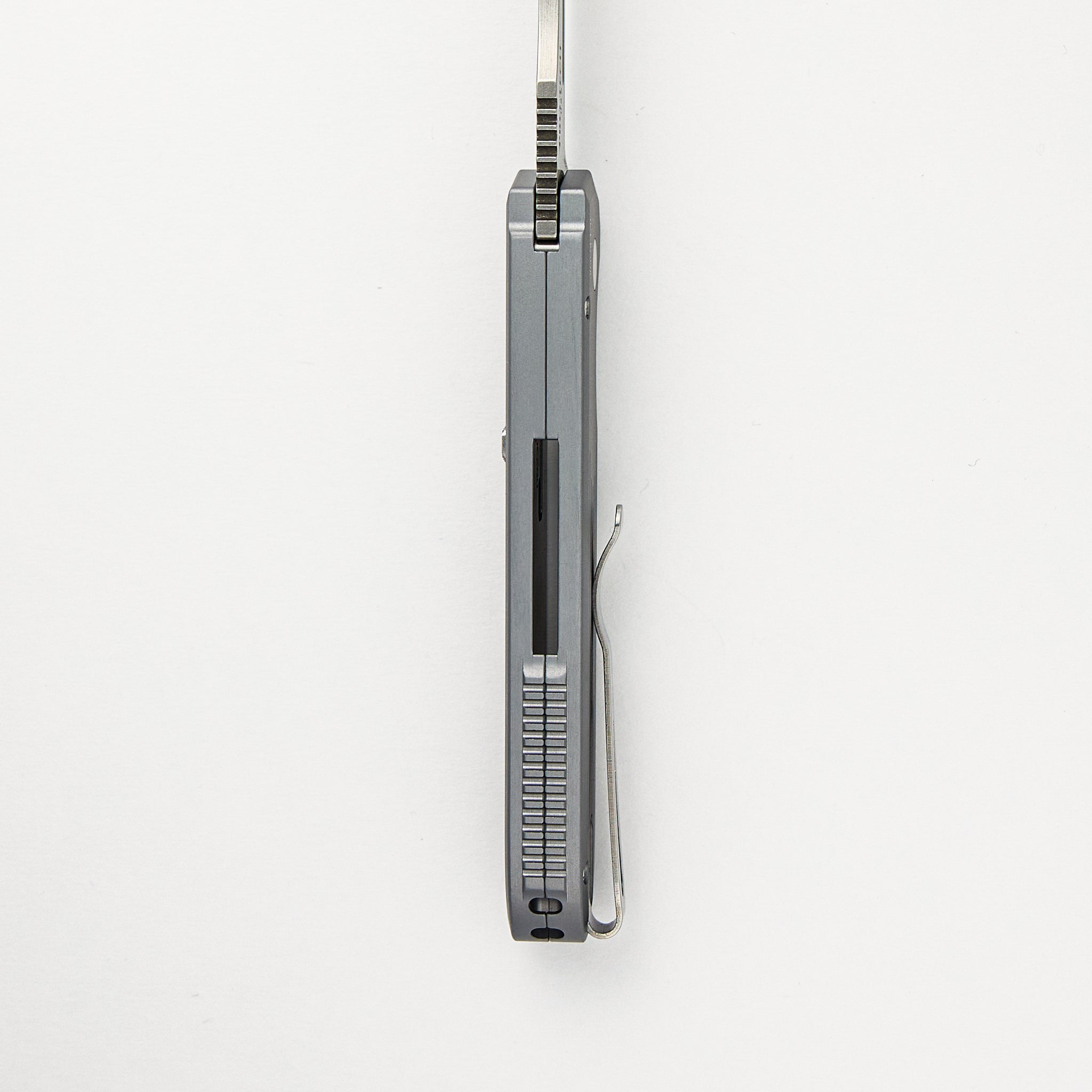 PDW Invictus Auto - Blade Show ATL 2024 - Grey Handle, MOP Button, MagnaCut Stonewash Blade