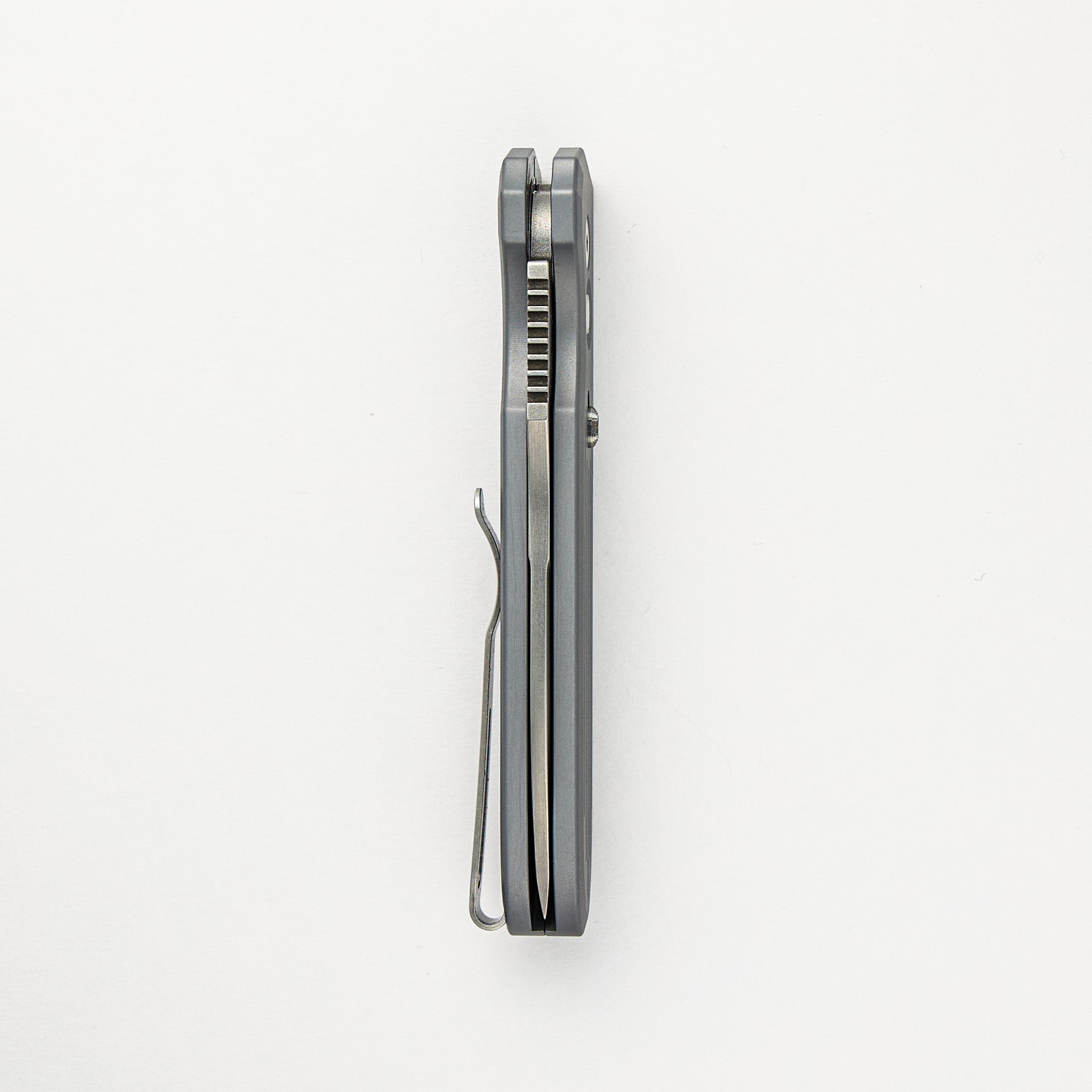 PDW Invictus Auto - Blade Show ATL 2024 - Grey Handle, MOP Button, MagnaCut Stonewash Blade