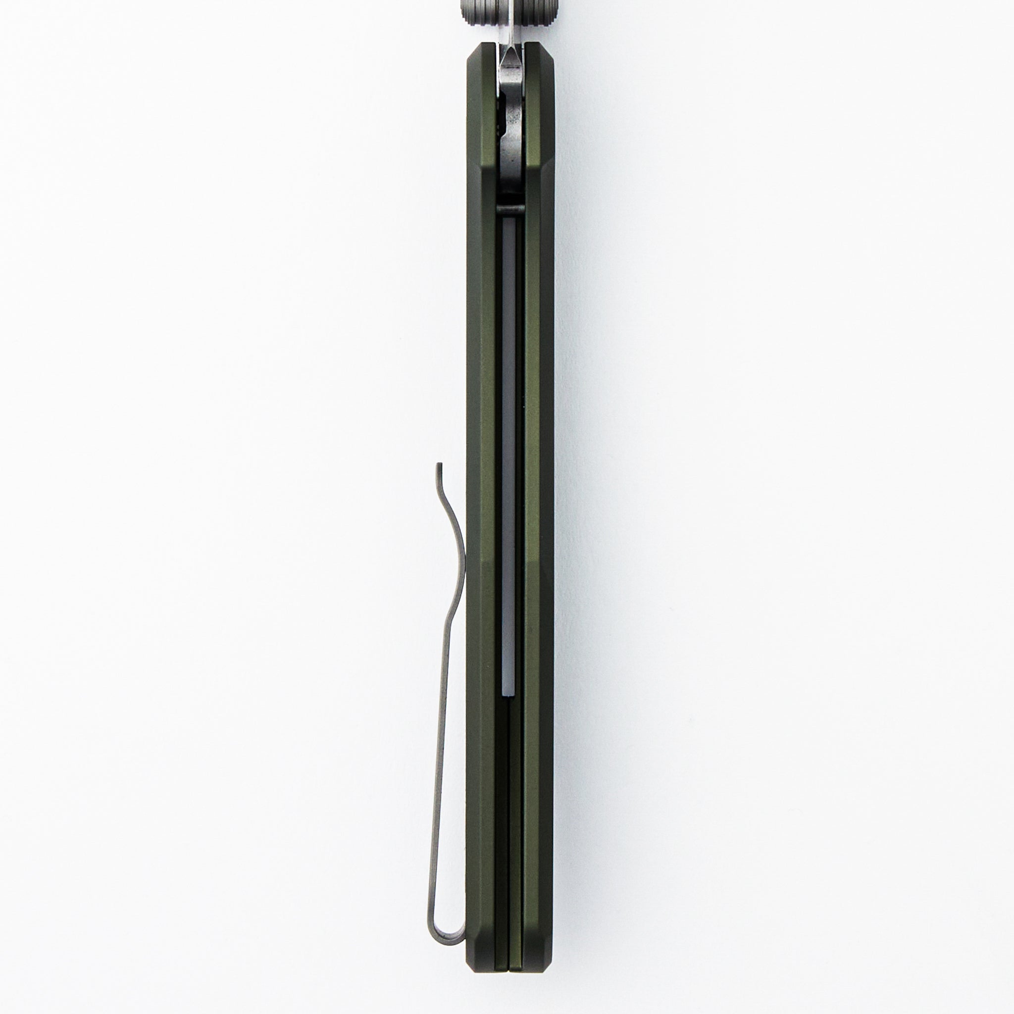 Avalon - PN1101-GREEN - Knurled Green Aluminum Handle - Stonewash MagnaCut Blade (Peace Neighbor Design)