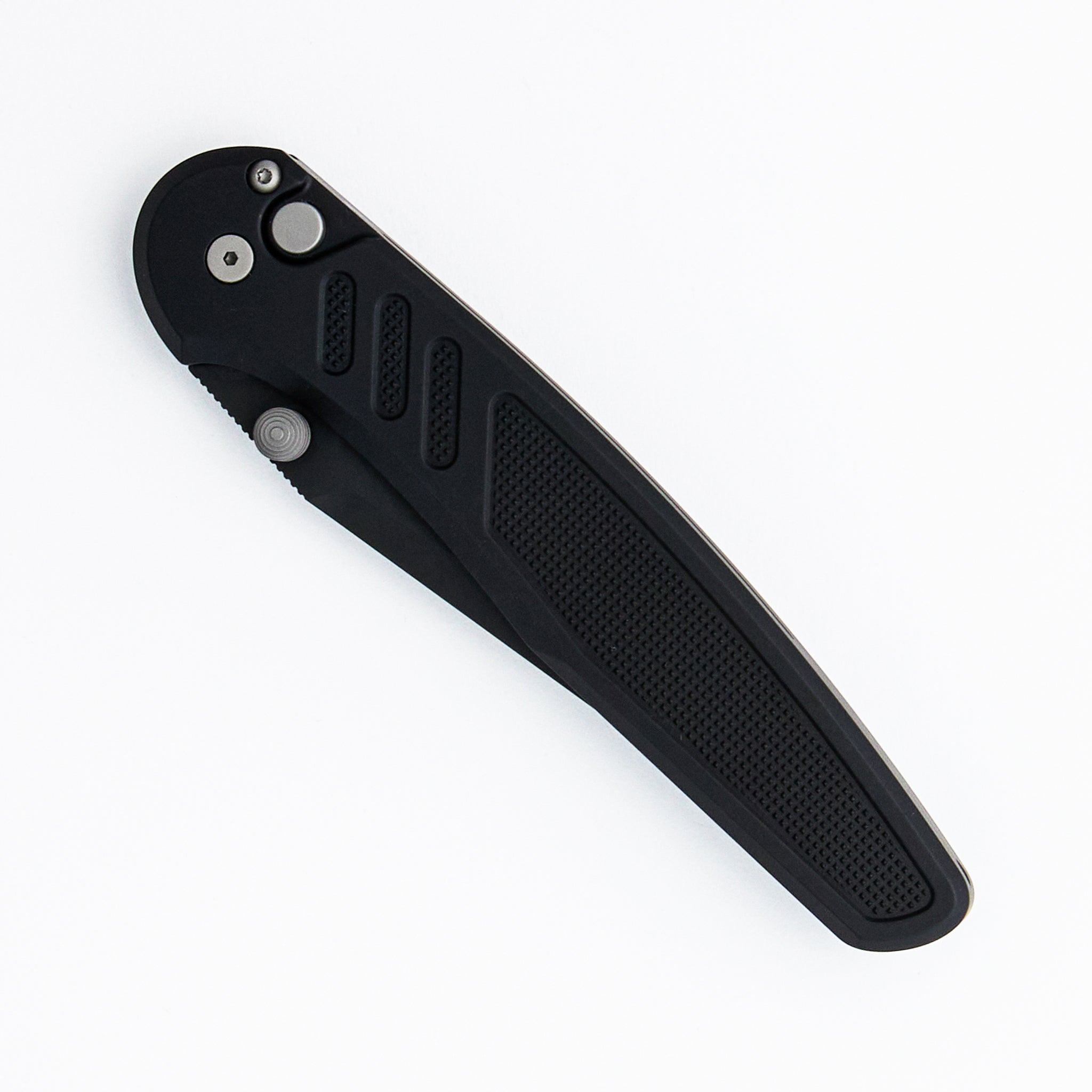 Avalon - PN1103- Knurled Black Aluminum Handle - DLC Black MagnaCut Blade (Peace Neighbor Design)
