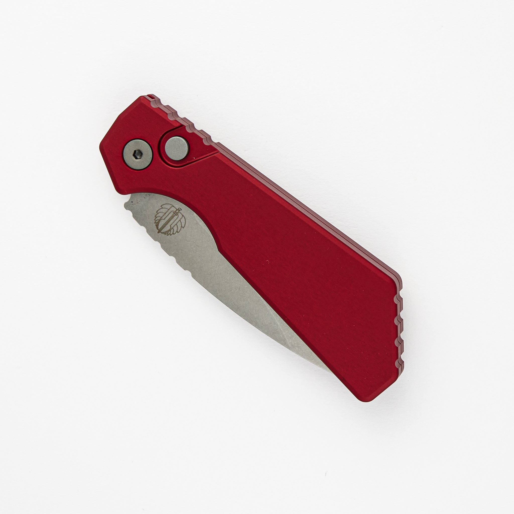 Pro-Tech Knives Strider PT Auto – Solid Red Handle Stonewash Finished Magnacut Blade PT201-RED