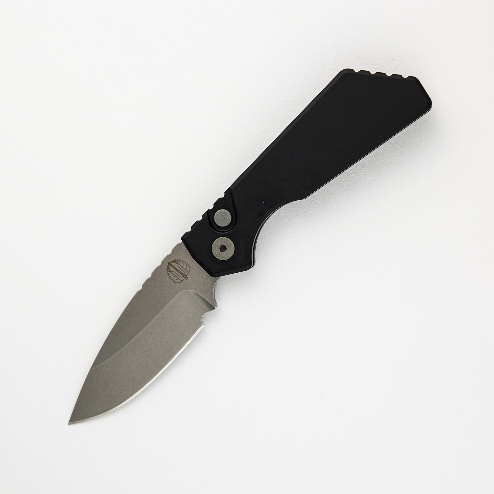 Strider PT Auto – Solid Black Handle Stonewash Finished Magnacut Blade PT201