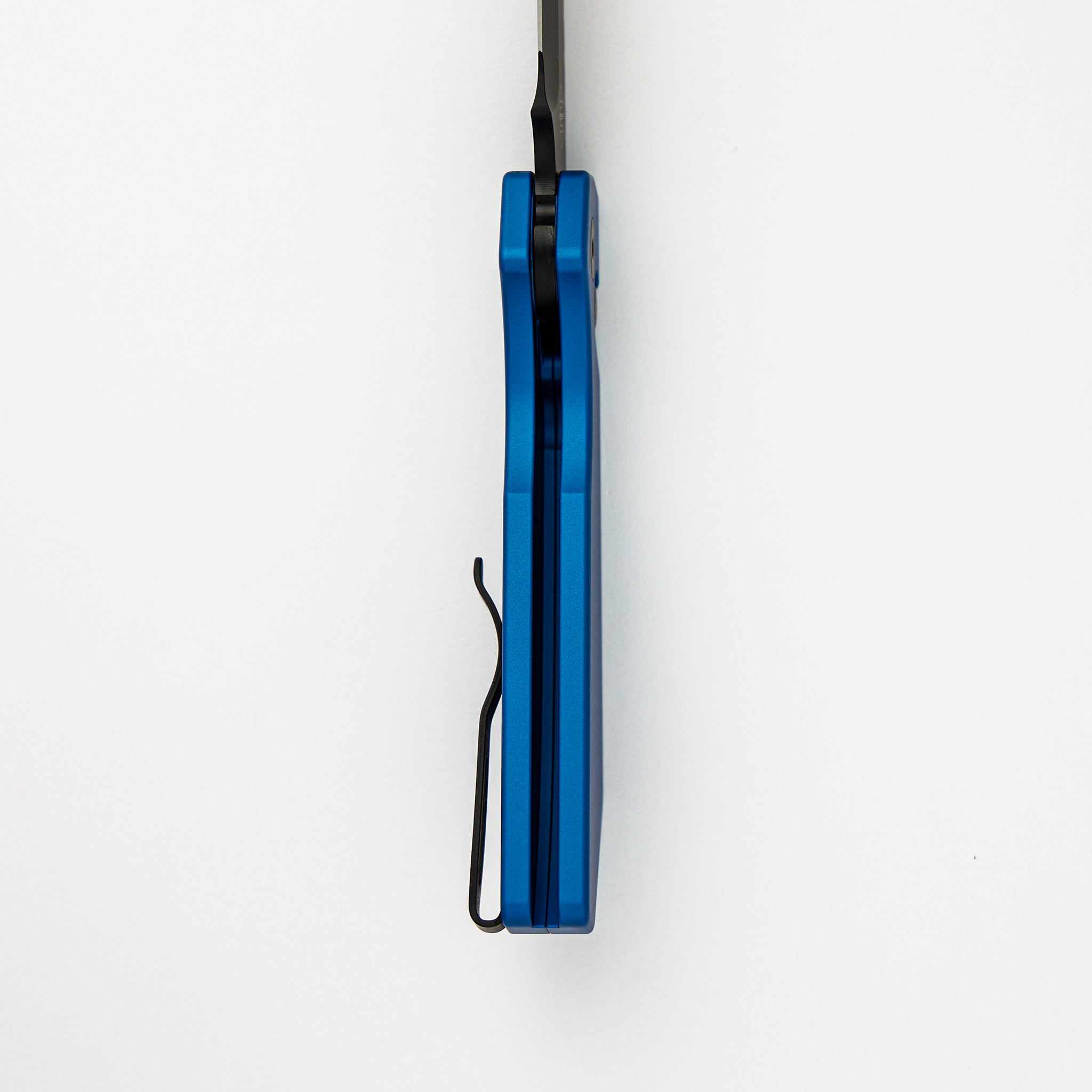 PT+ Auto PT203-BLUE – Blue Aluminum Handle - DLC Black MagnaCut Blade (Strider Design)