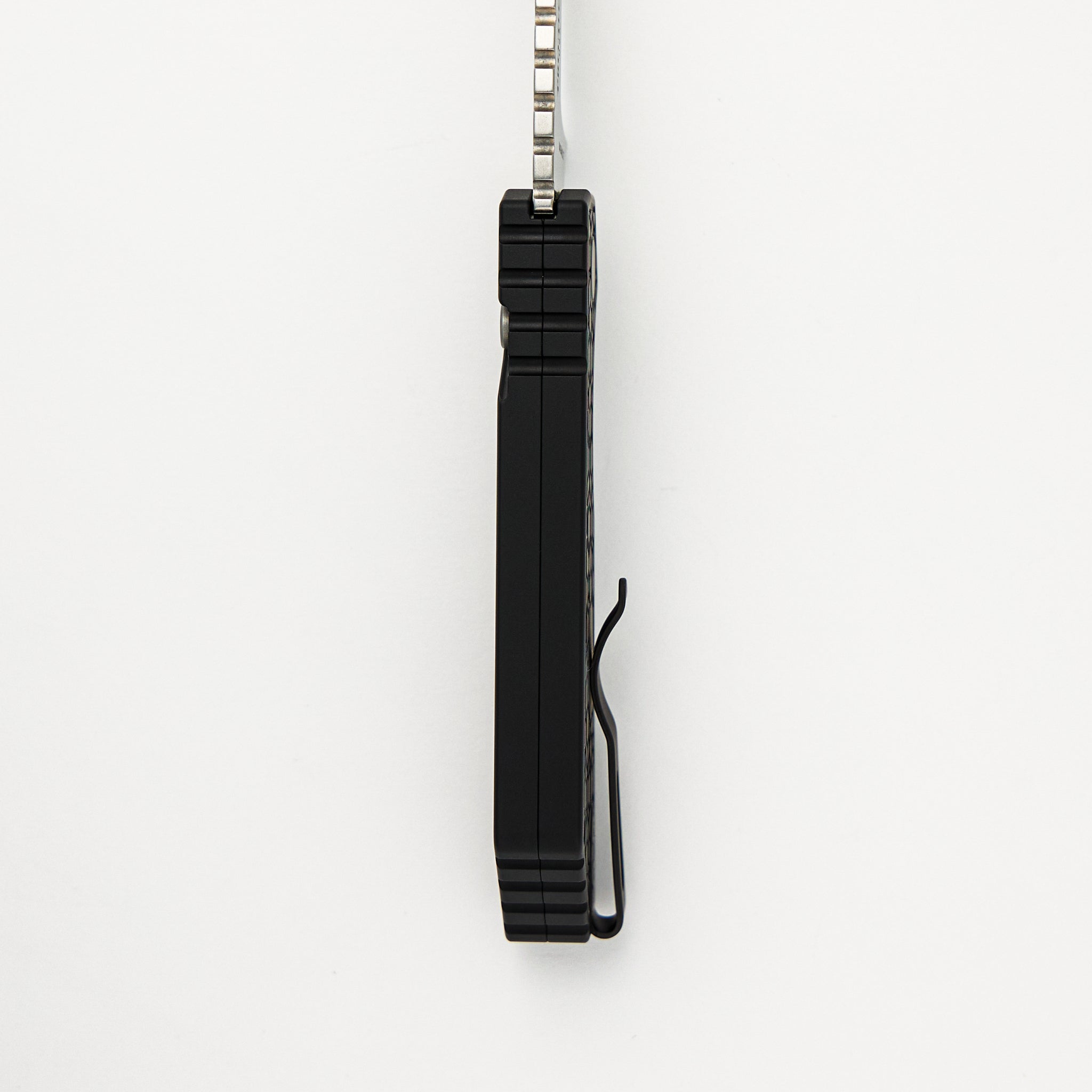 PT+ Auto – Black Gridlock Textured Handle - Stonewash MagnaCut Blade (Strider Design)