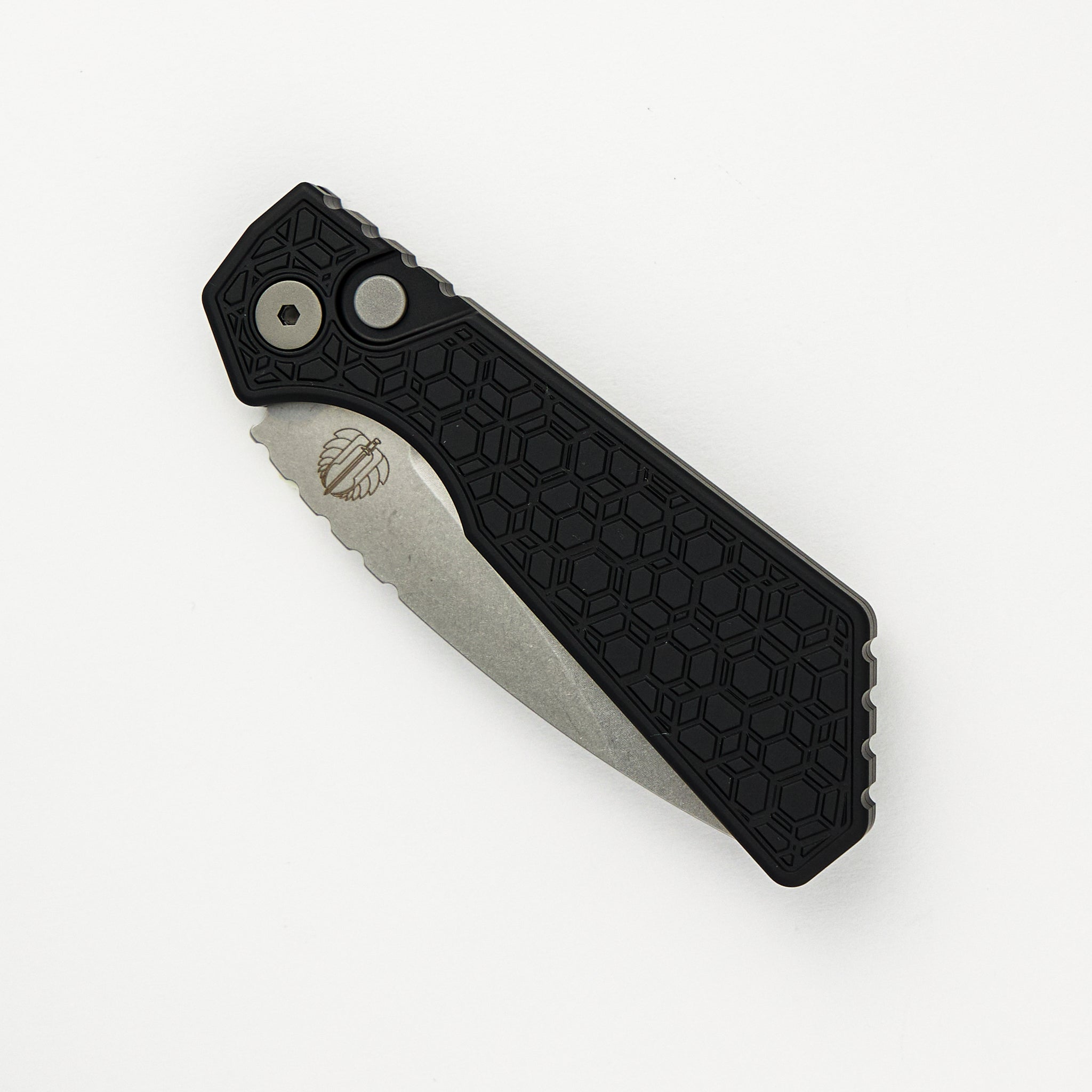 PT+ Auto – Black Gridlock Textured Handle - Stonewash MagnaCut Blade (Strider Design)