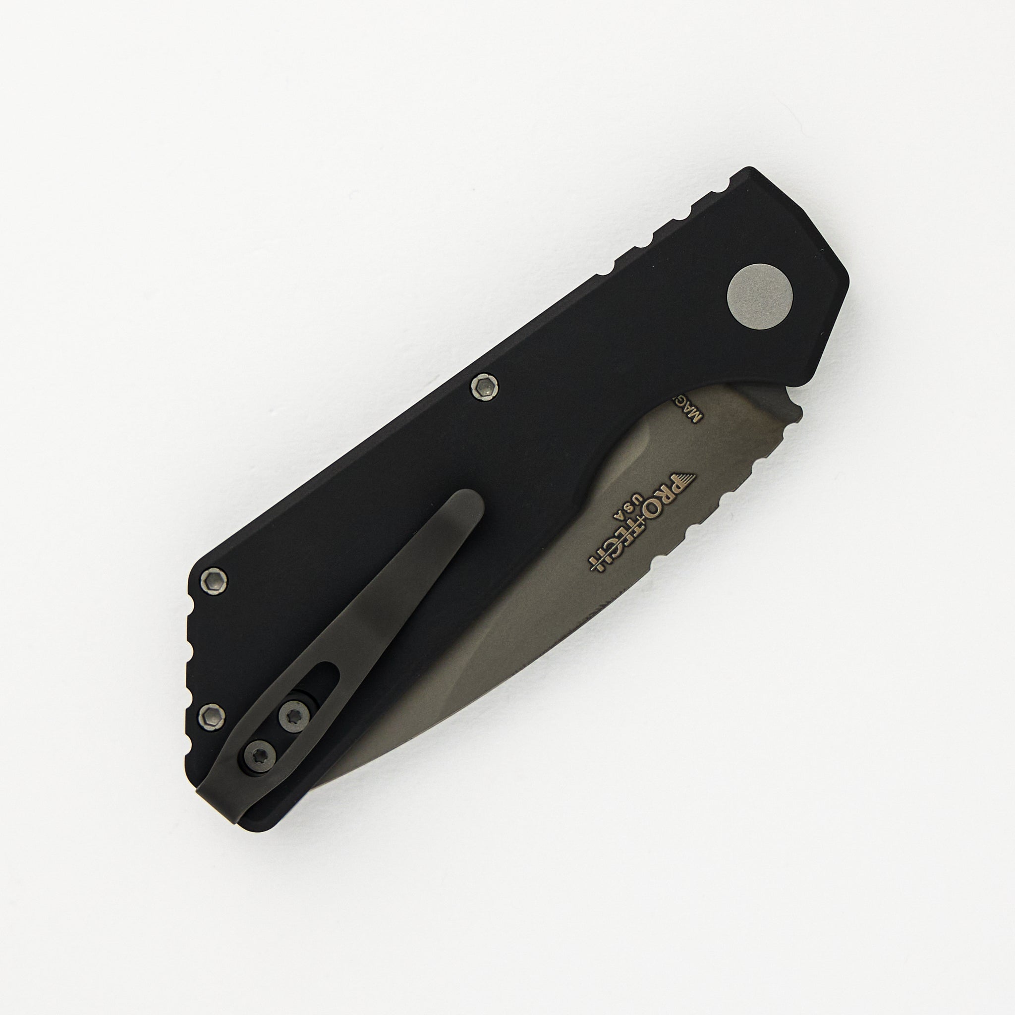 Strider PT+ Auto - Black Aluminum Handle - DLC MagnaCut Blade - PT221
