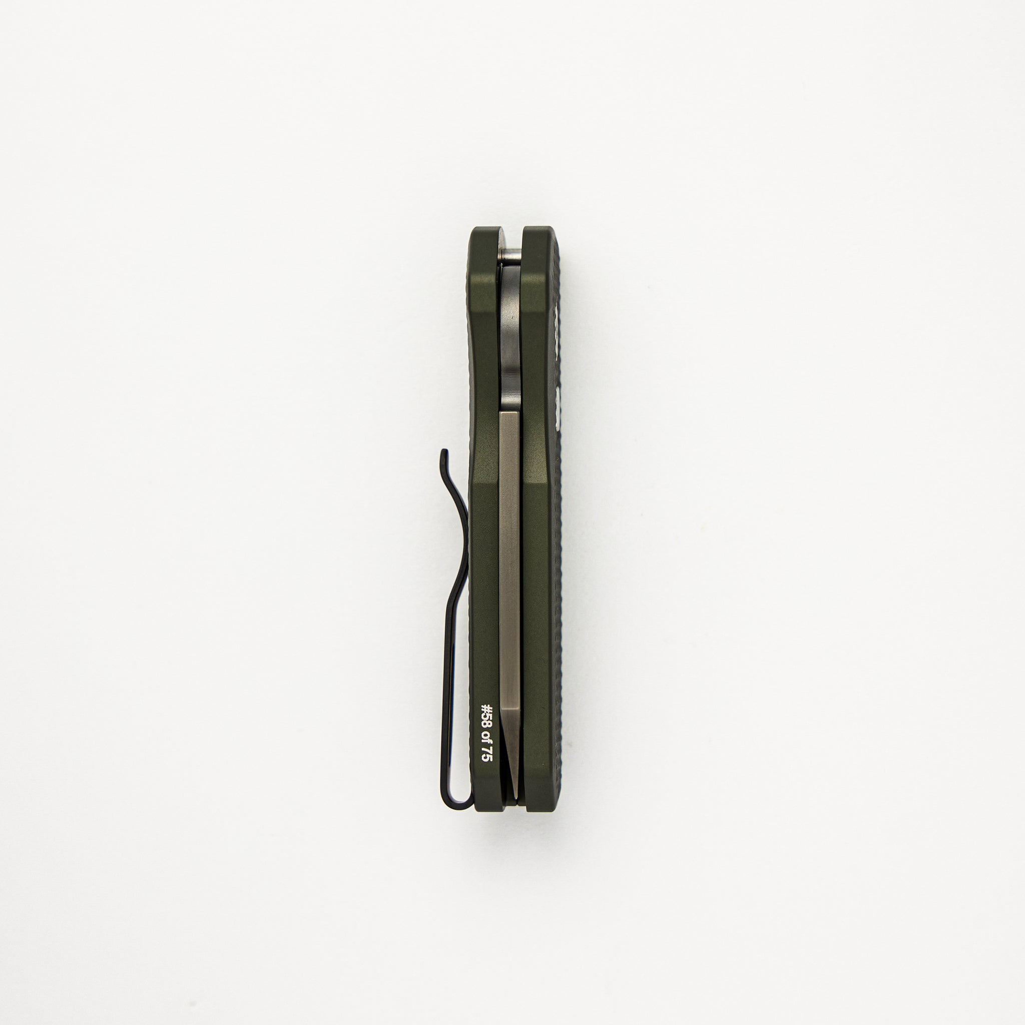 Runt 5 – 2024.BLADEWEST.02 - Green Textured Handle - Smokey Gret DLC MagnaCut Reverse Tanto Blade