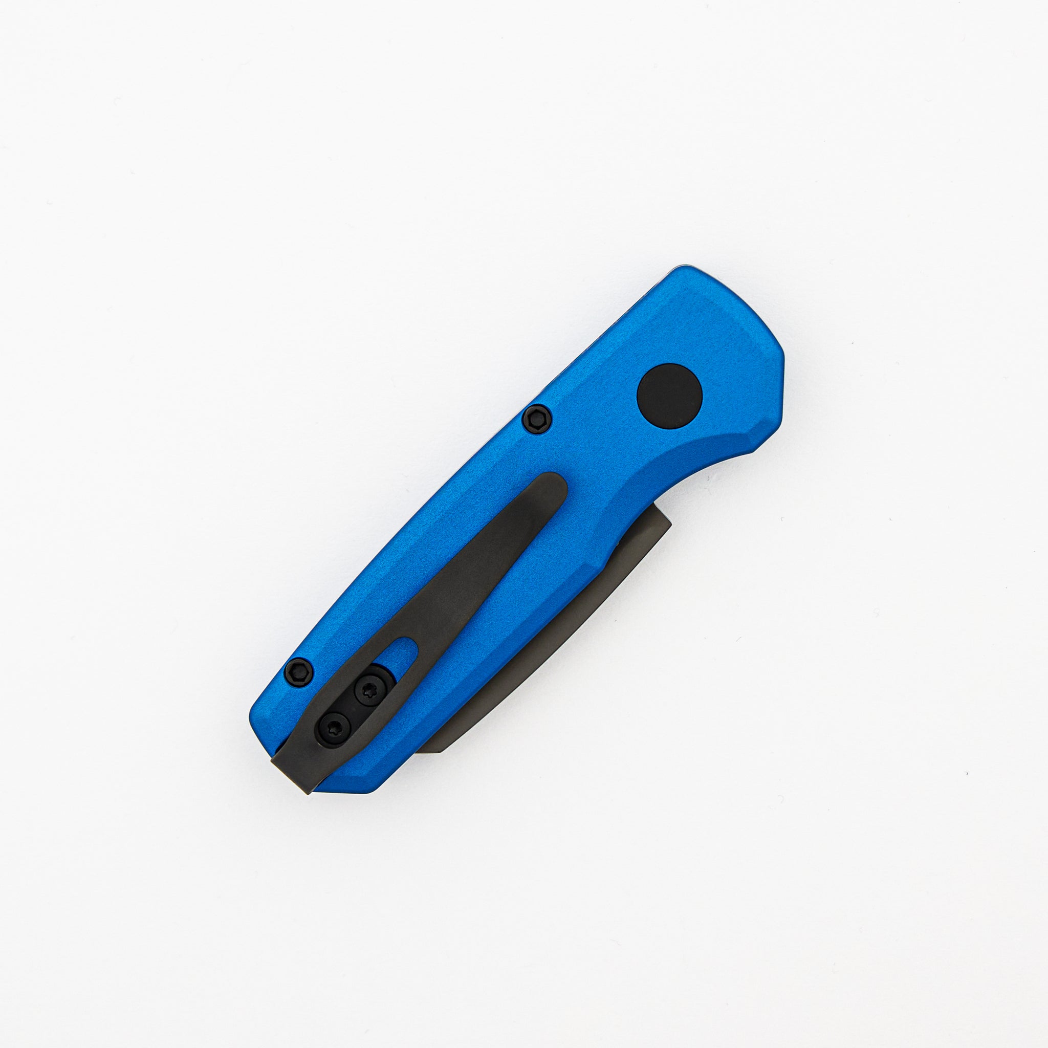 Runt 5 - R5203-BLUE - Blue Handle - DLC Black 20-CV Reverse Tanto Blade
