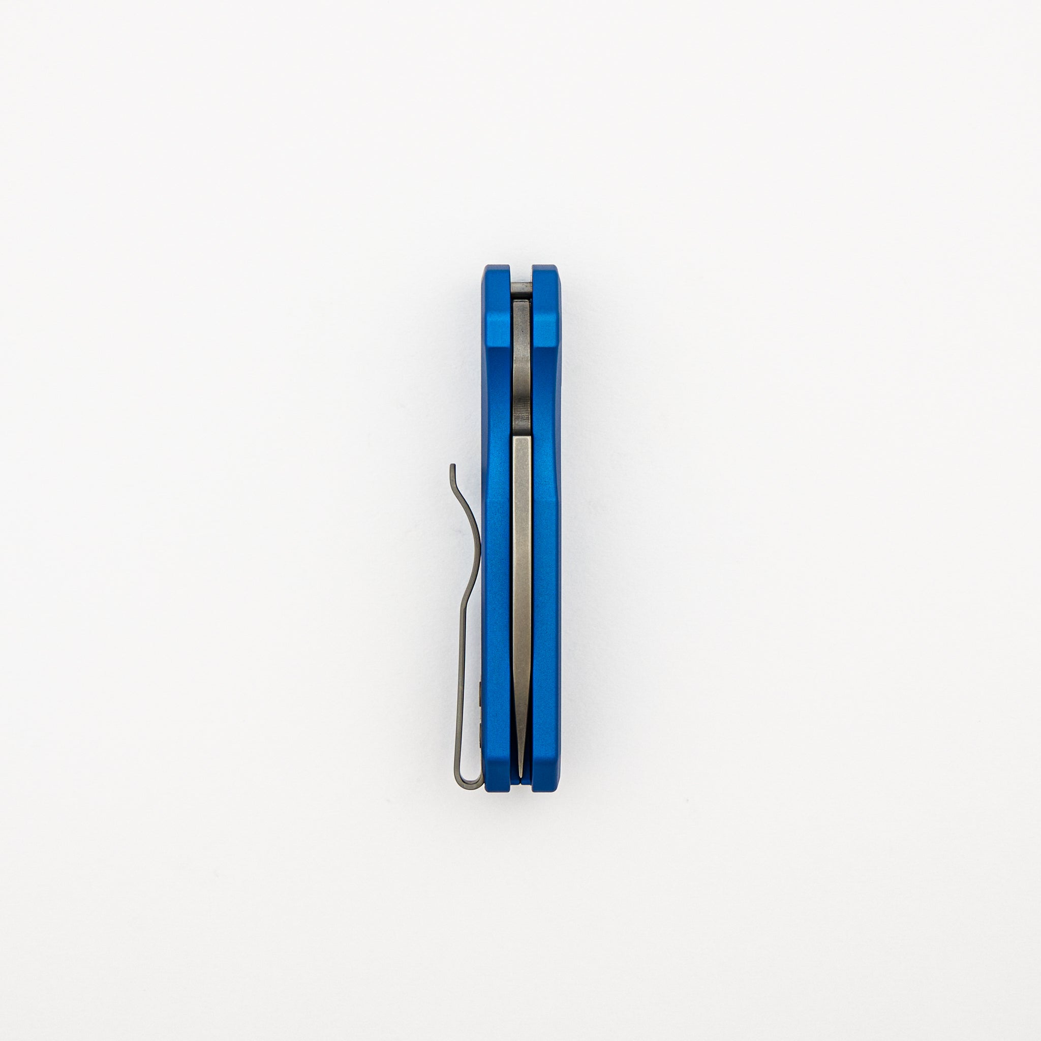 Runt 5 - Blue Aluminum Handle - Stonewash MagnaCut Wharncliffe Blade - R5301-BLUE