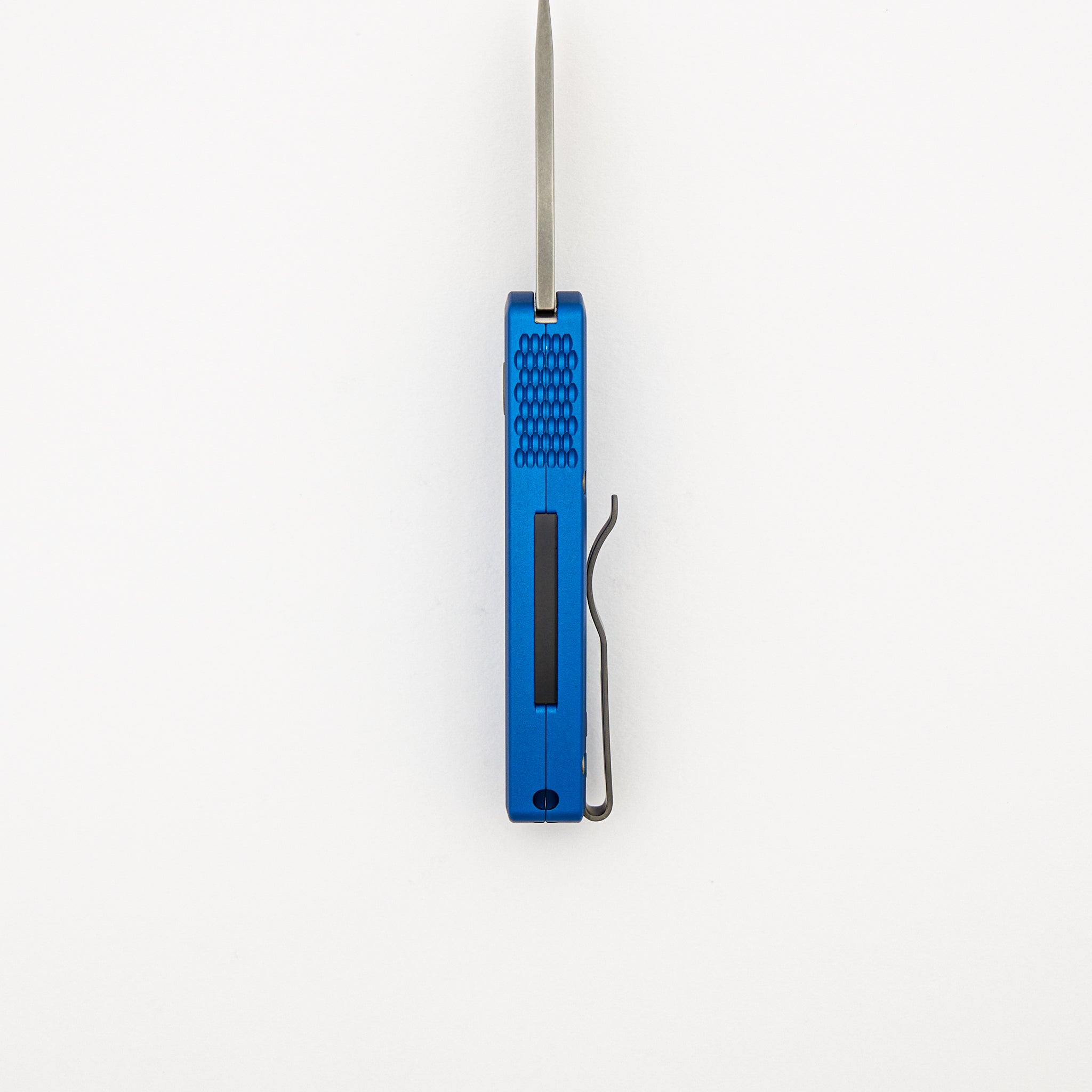 Runt 5 - Blue Aluminum Handle - Stonewash MagnaCut Wharncliffe Blade - R5301-BLUE