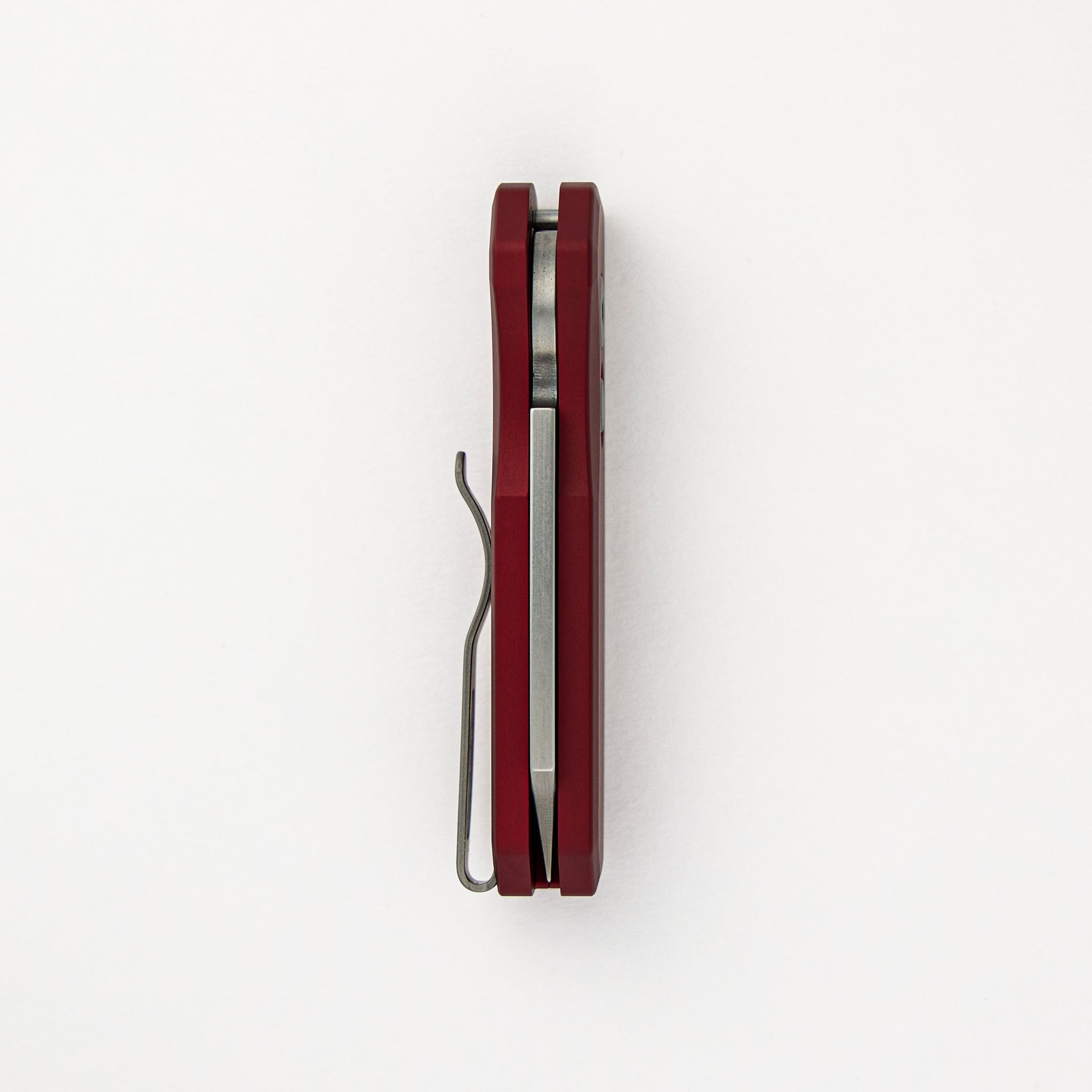 Runt 5 - Red Aluminum Handle - Stonewash Magnacut Reverse Tanto Blade - R5401-RED