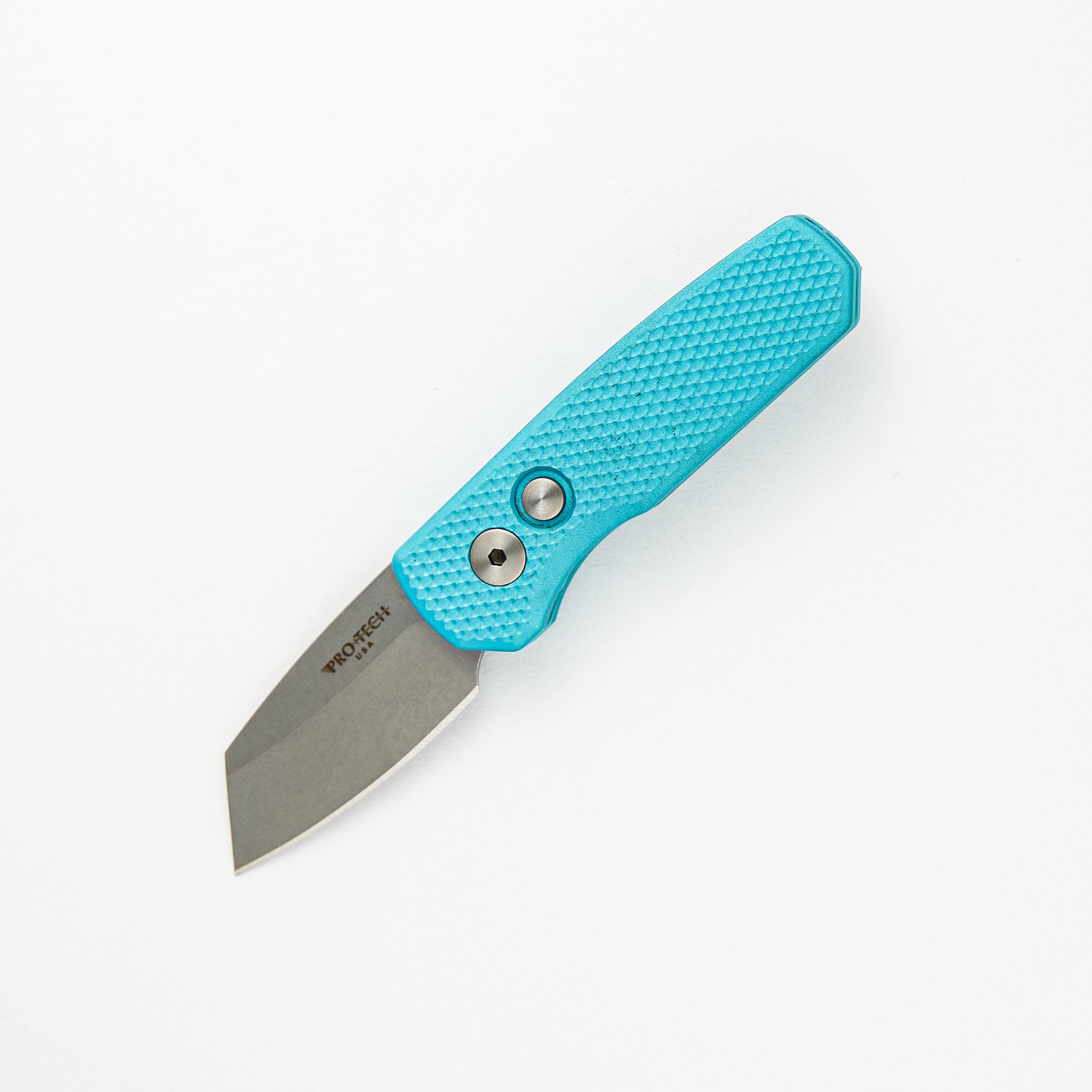 Runt 5 R5405-T.BLUE - Tiff. Blue Textured Handle, Stonewash MagnaCut Reverse Tanto Blade