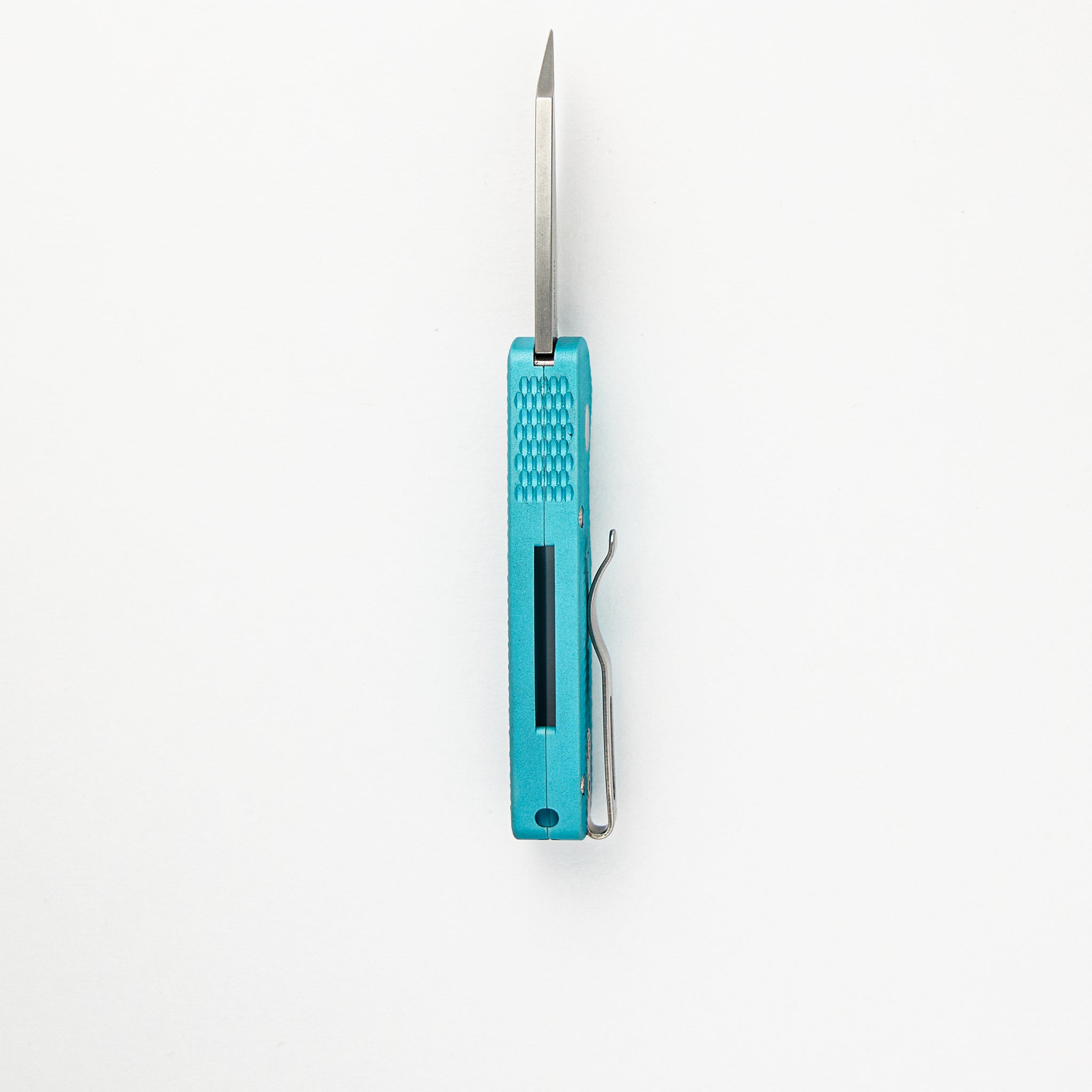 Runt 5 R5405-T.BLUE - Tiff. Blue Textured Handle, Stonewash MagnaCut Reverse Tanto Blade
