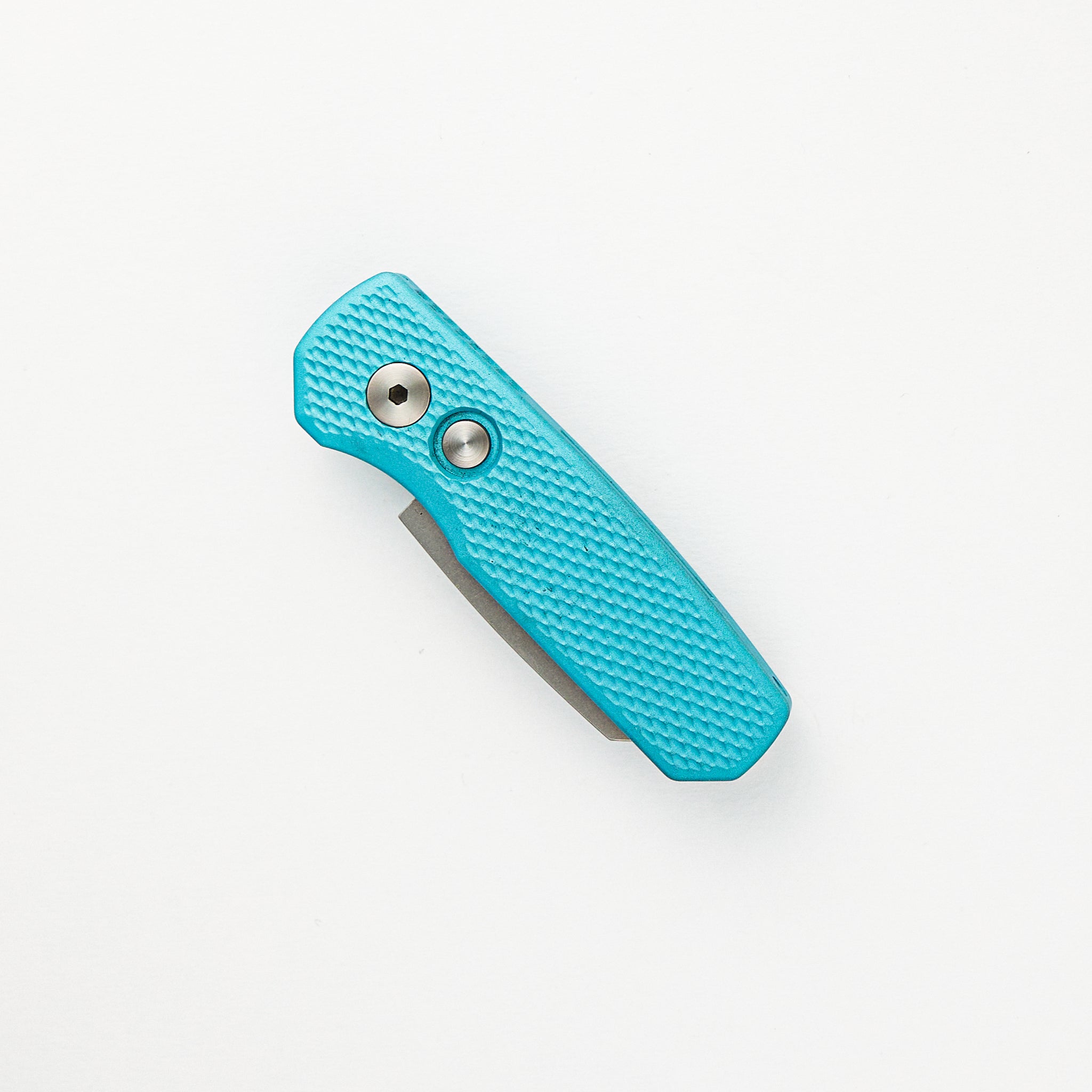Runt 5 R5405-T.BLUE - Tiff. Blue Textured Handle, Stonewash MagnaCut Reverse Tanto Blade