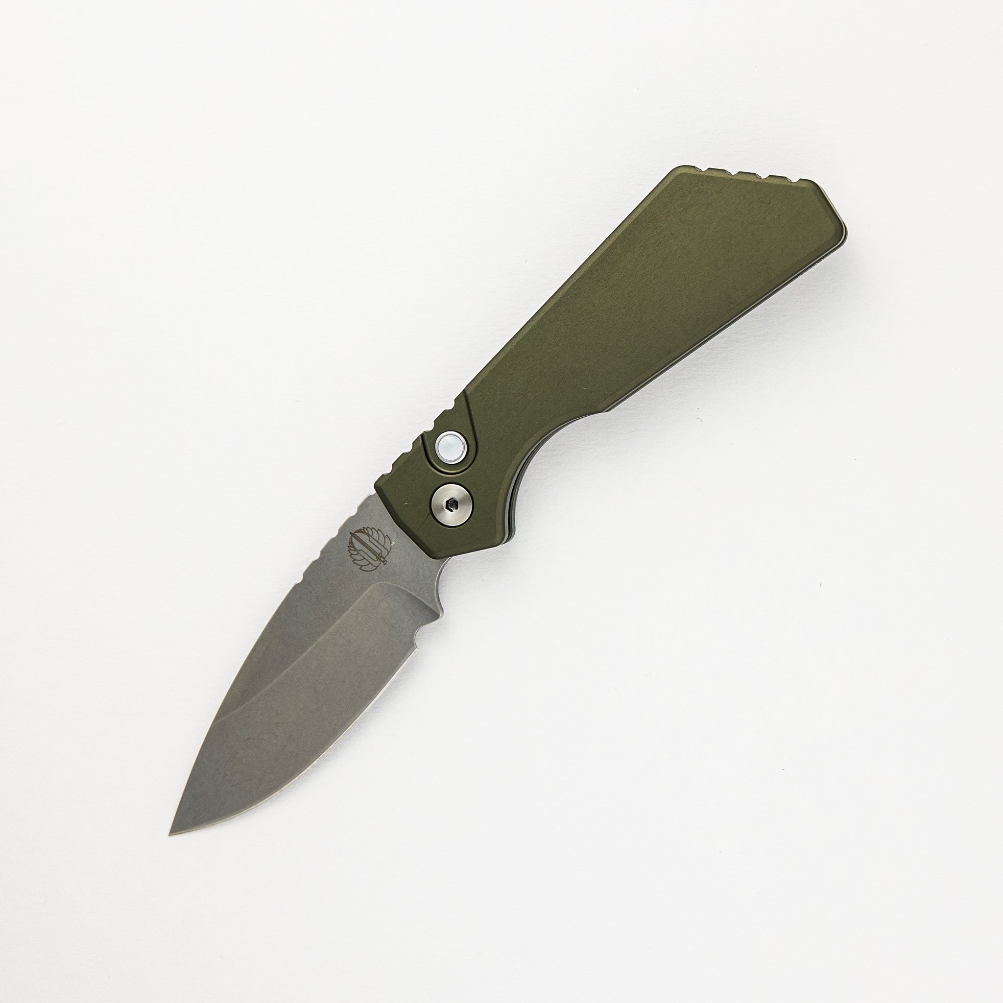 Strider PT+ Auto – Blade Show ATL 2024 - Smooth Green Handle, MOP Button, Stonewash Magnacut Blade