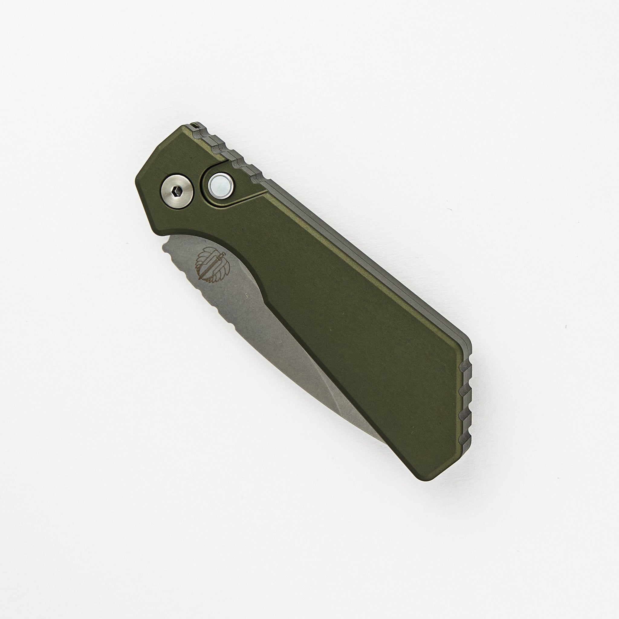 Strider PT+ Auto – Blade Show ATL 2024 - Smooth Green Handle, MOP Button, Stonewash Magnacut Blade