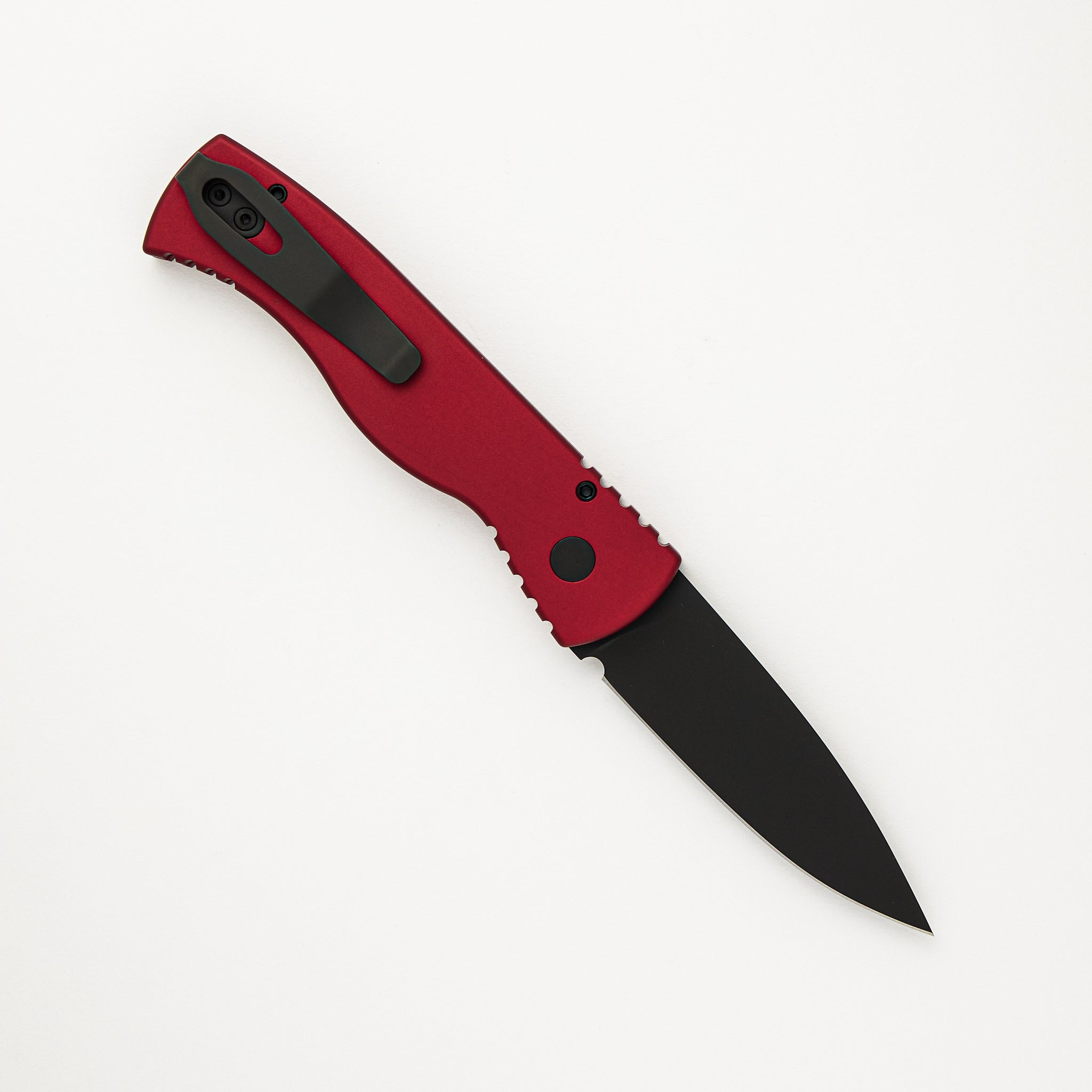 Tactical Response 2 Auto - Solid Red Aluminum Handle - DLC Black MagnaCut Blade - T203-RED