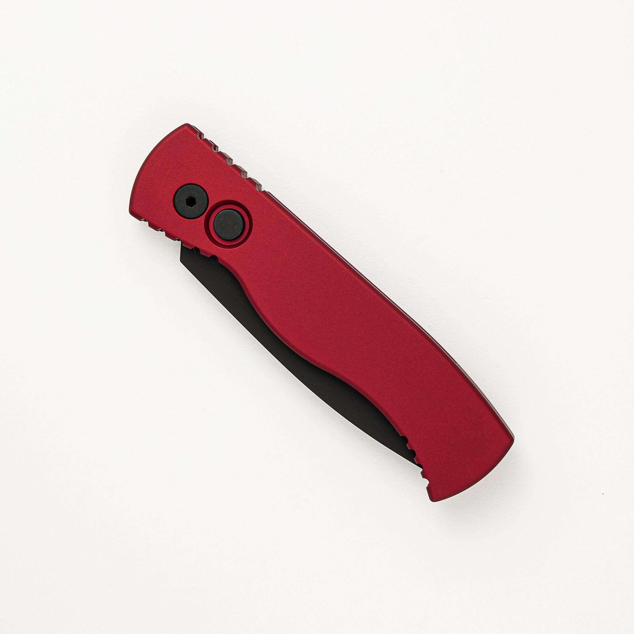 Tactical Response 2 Auto - Solid Red Aluminum Handle - DLC Black MagnaCut Blade - T203-RED