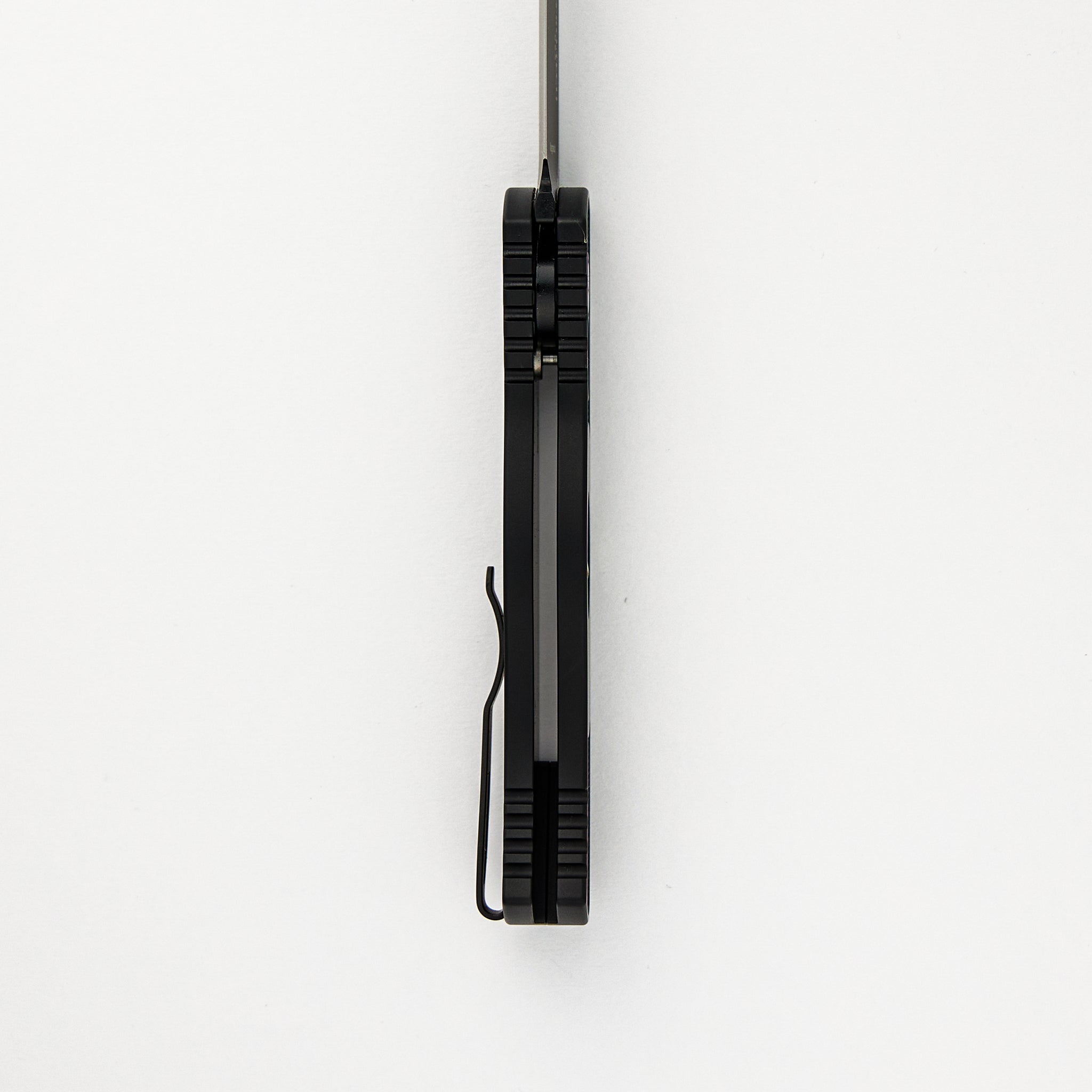 TR-2 Skull Blade Show 2024 - Black Handle, Shaw Sterling Silver Skull, MOP Button, Black MagnaCut Blade
