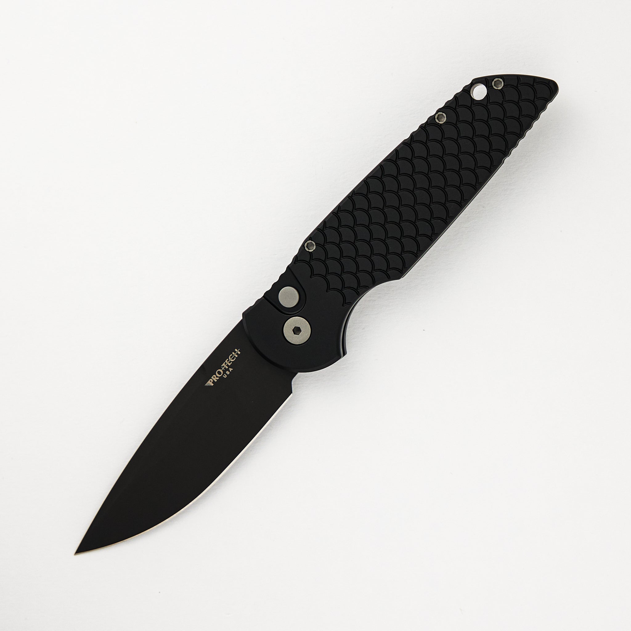 Tactical Response 3 – Black “Fish Scale” Aluminum Handle – Black Magnacut Blade TR-3 X1 MC