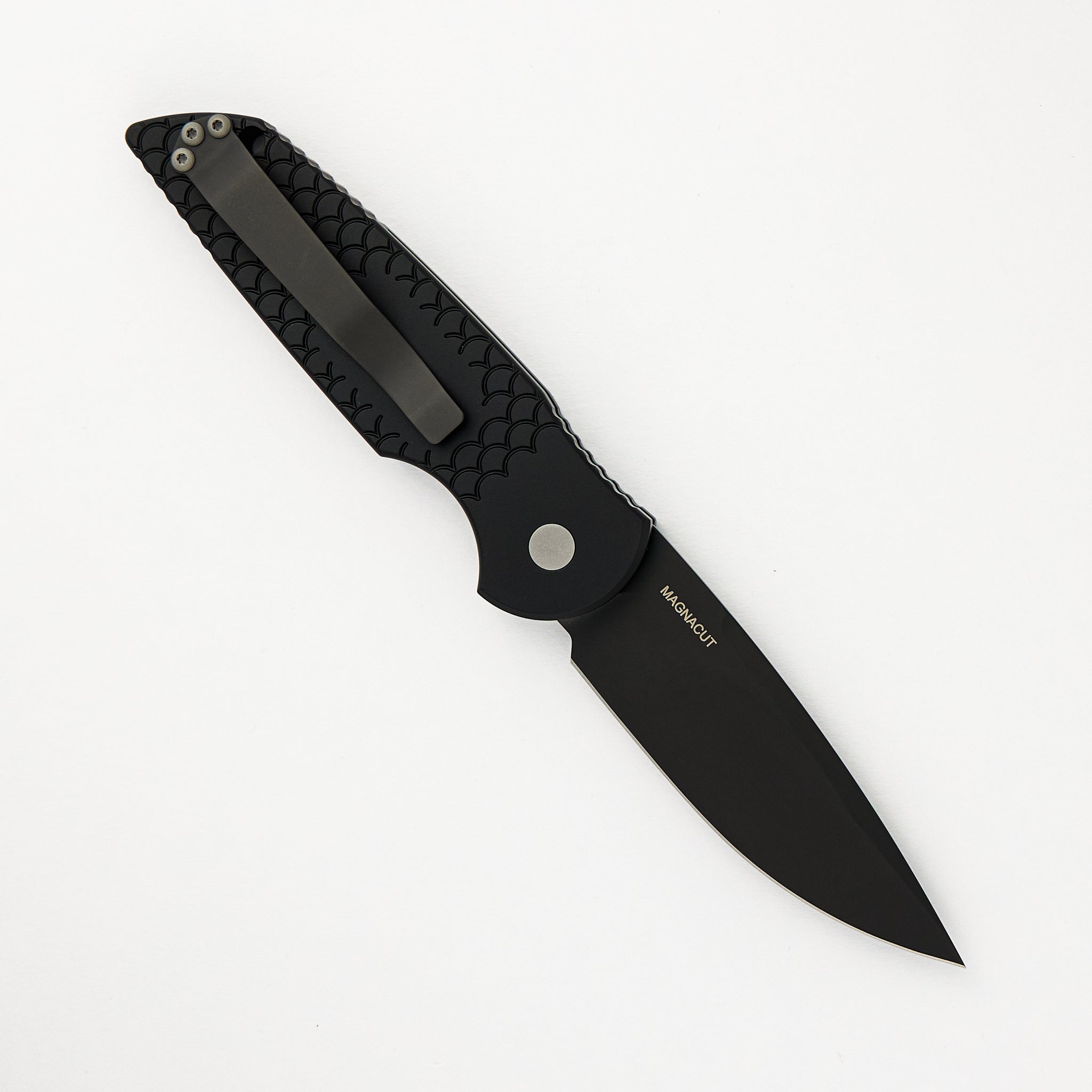 Tactical Response 3 – Black “Fish Scale” Aluminum Handle – Black Magnacut Blade TR-3 X1 MC