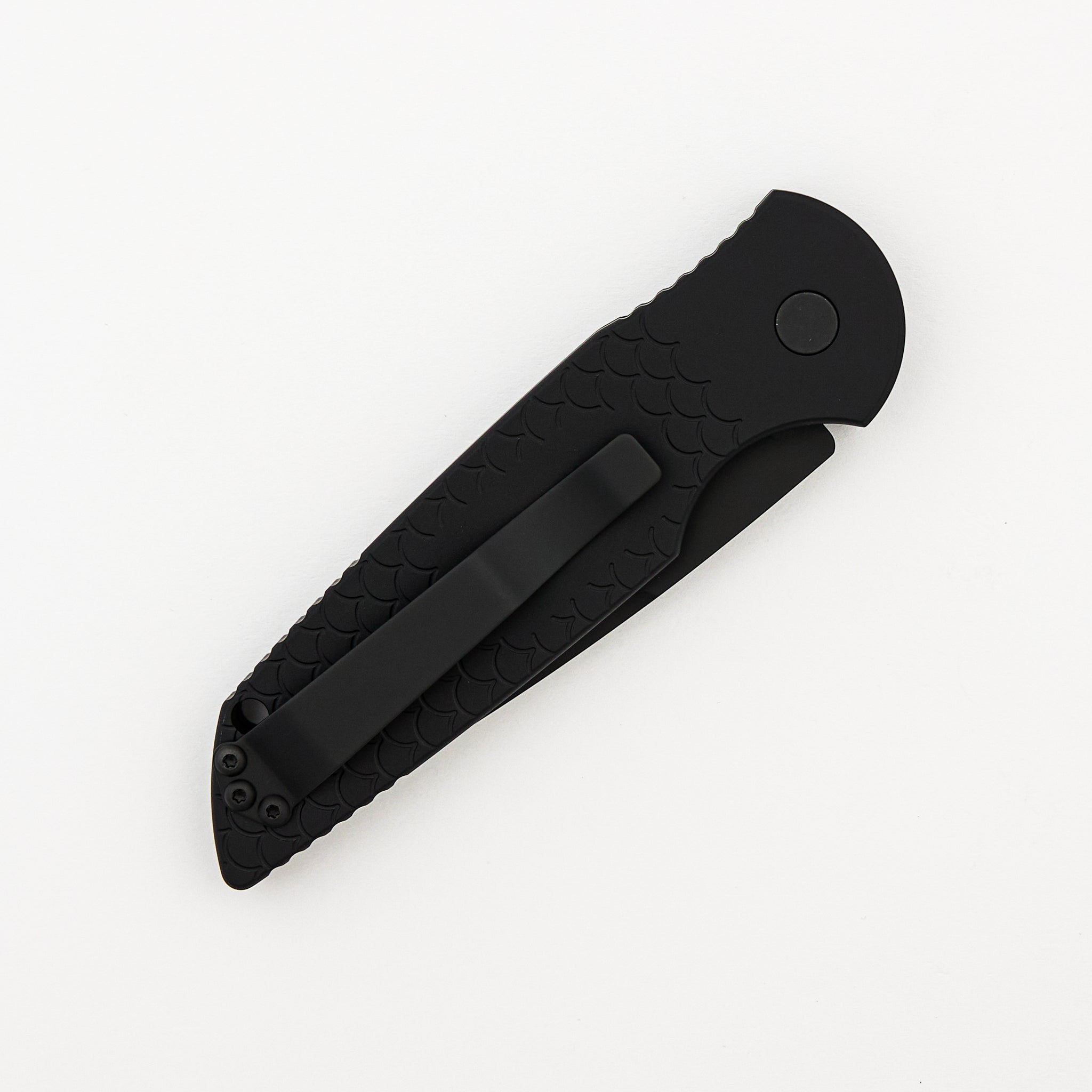 Tactical Response 3 - TR-3 X1 Operator - Black "Fish Scale" Handle - Black 154CM Blade - Tritium Button