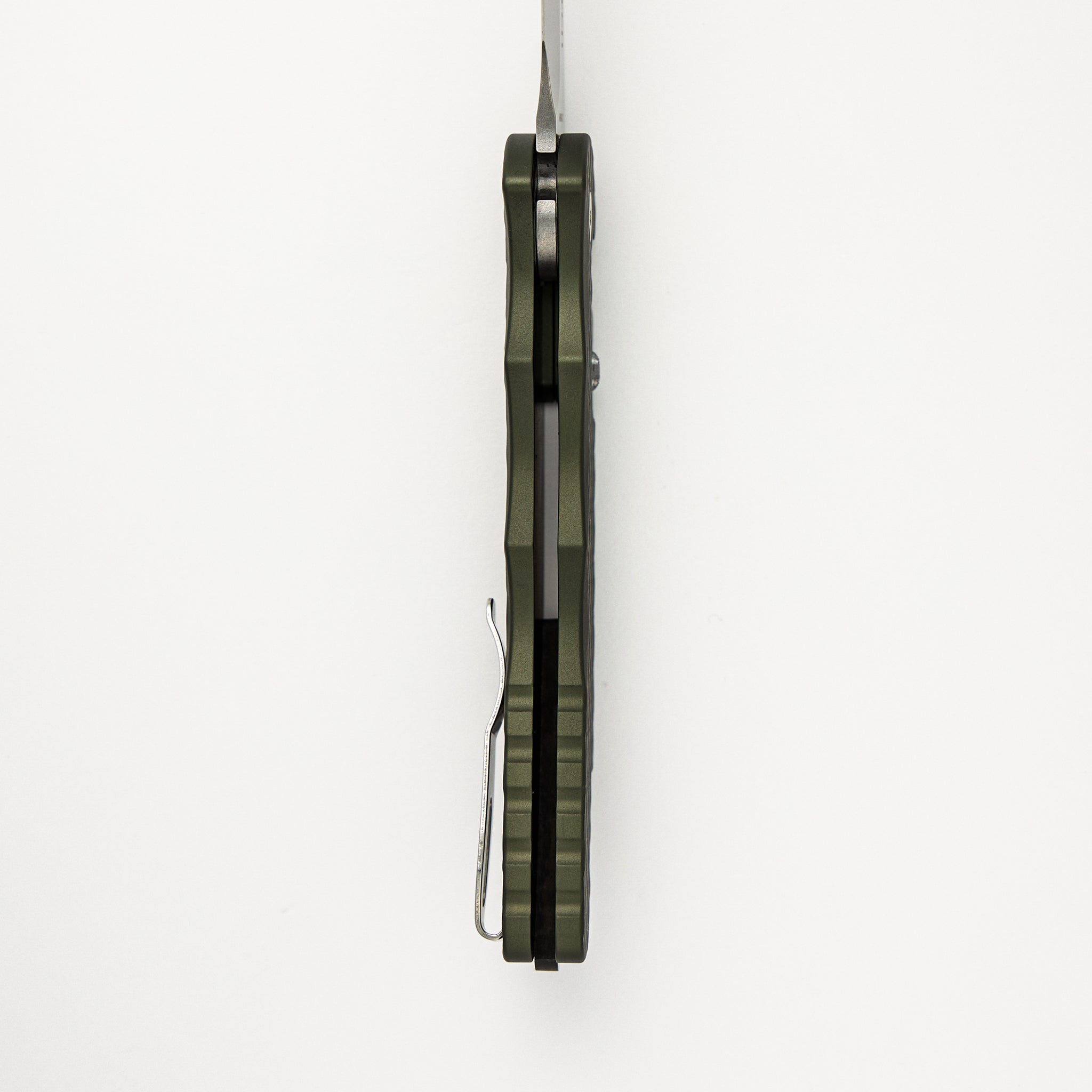 TR-4 - 2024.BLADEWEST.04 - Green Feather Texture Handle - Stonewash MagnaCut Blade