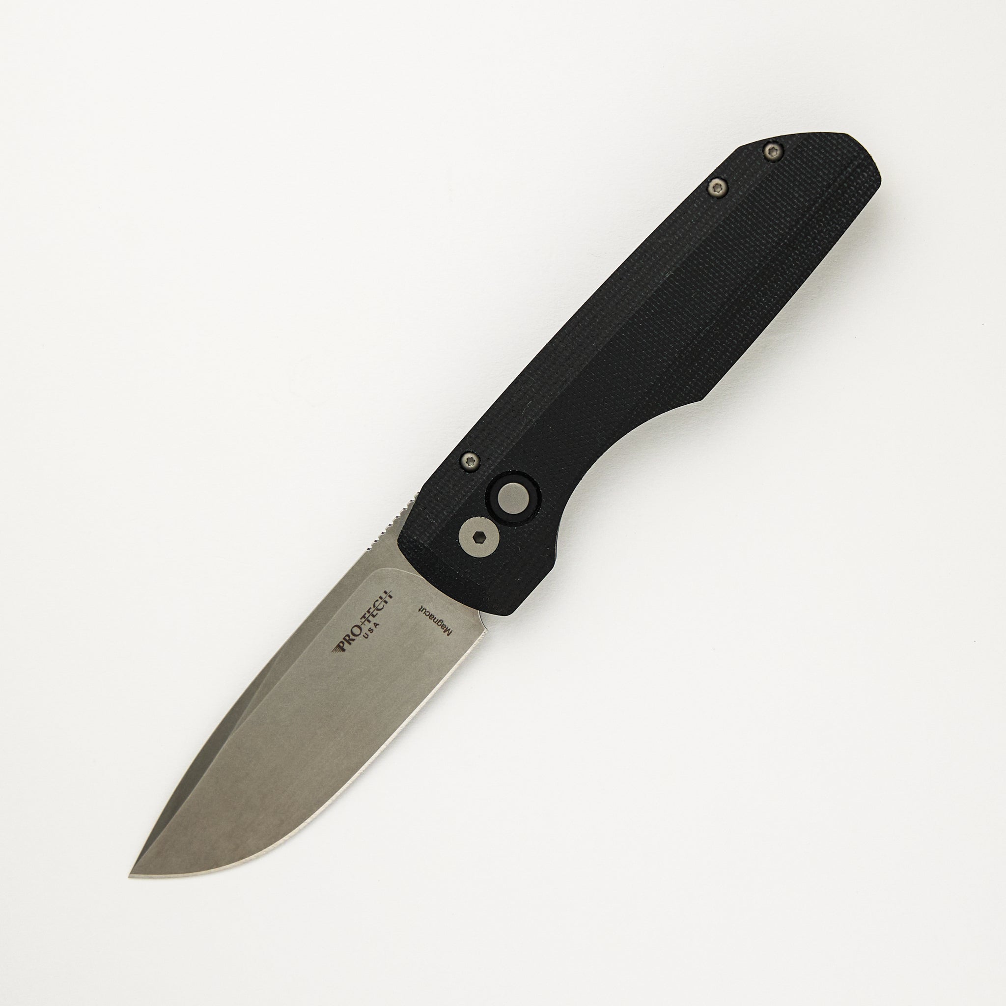 Synapse - Black Aluminum Handle W/ Black Canvas Micarta Lid - Stonewash MagnaCut Blade - VERO1211-BLK MIC (Vero Design)