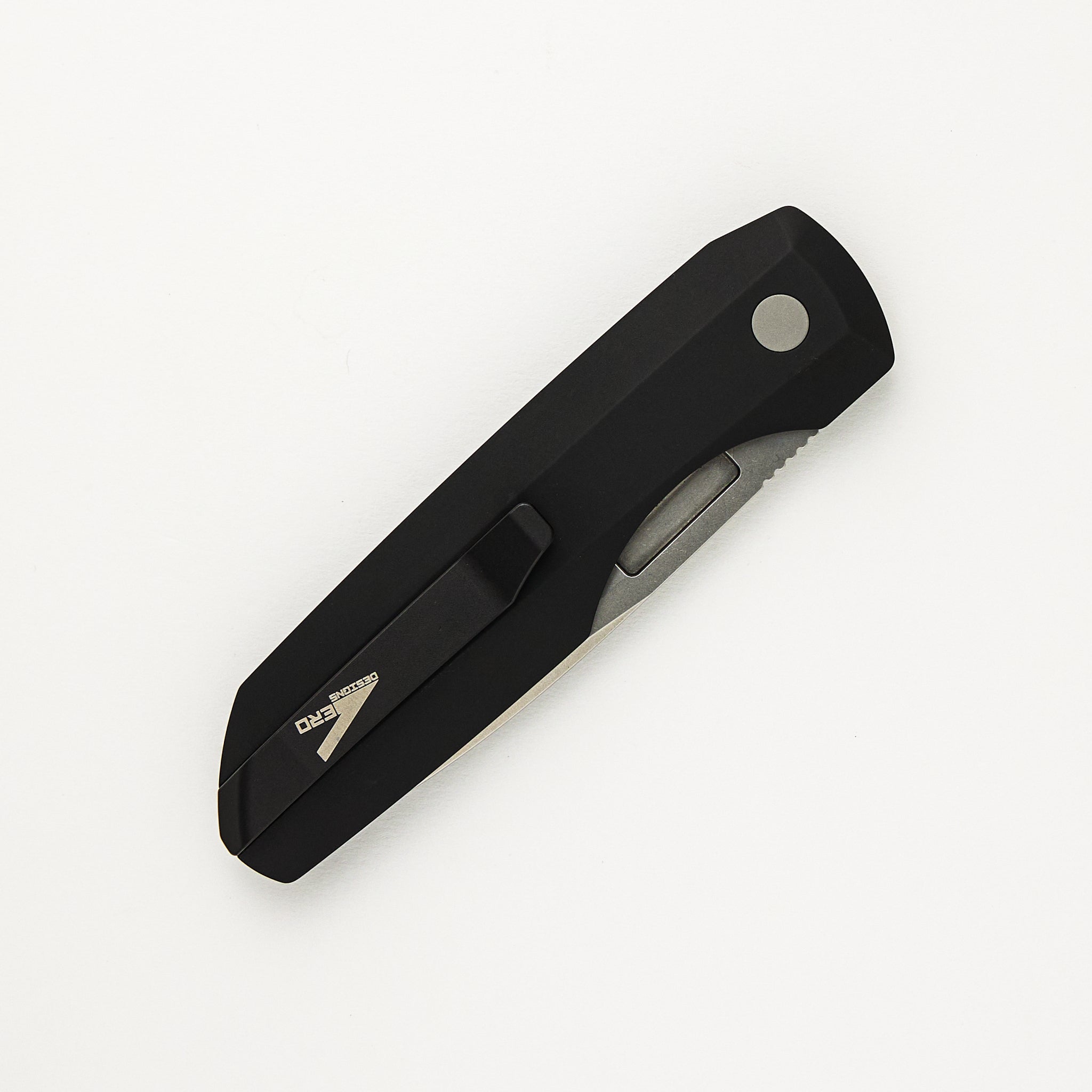 Synapse - Black Aluminum Handle W/ Black Canvas Micarta Lid - Stonewash MagnaCut Blade - VERO1211-BLK MIC (Vero Design)