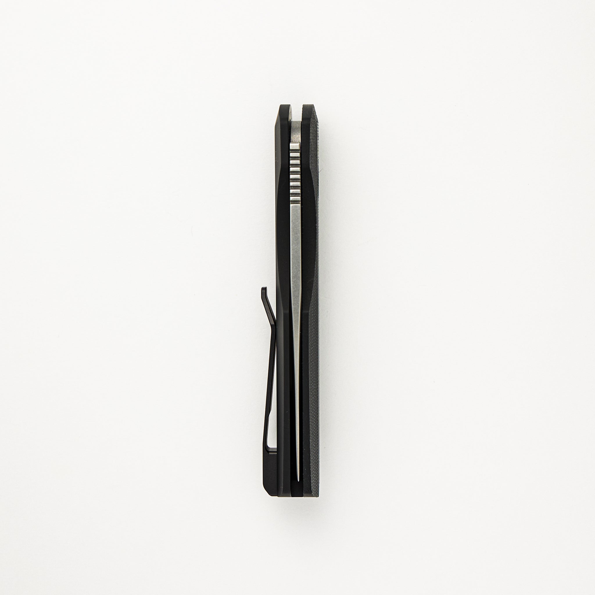 Synapse - Black Aluminum Handle W/ Black Canvas Micarta Lid - Stonewash MagnaCut Blade - VERO1211-BLK MIC (Vero Design)