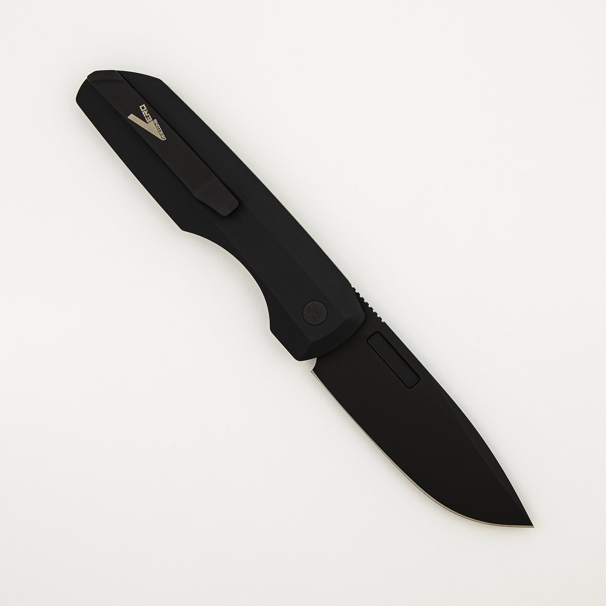 Synapse - Black Thick Back Aluminum Hande W/ Green Linen Micarta Lid - DLC Black MagnaCut Blade - VERO1213-GRN MIC (Vero Design)