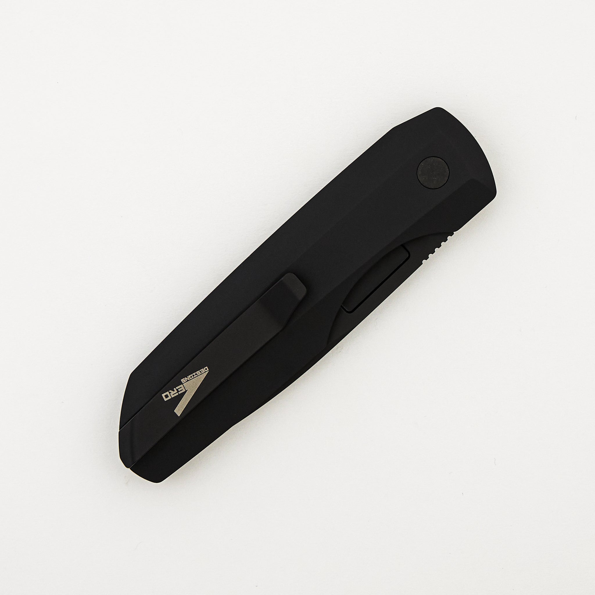 Synapse - Black Thick Back Aluminum Hande W/ Green Linen Micarta Lid - DLC Black MagnaCut Blade - VERO1213-GRN MIC (Vero Design)