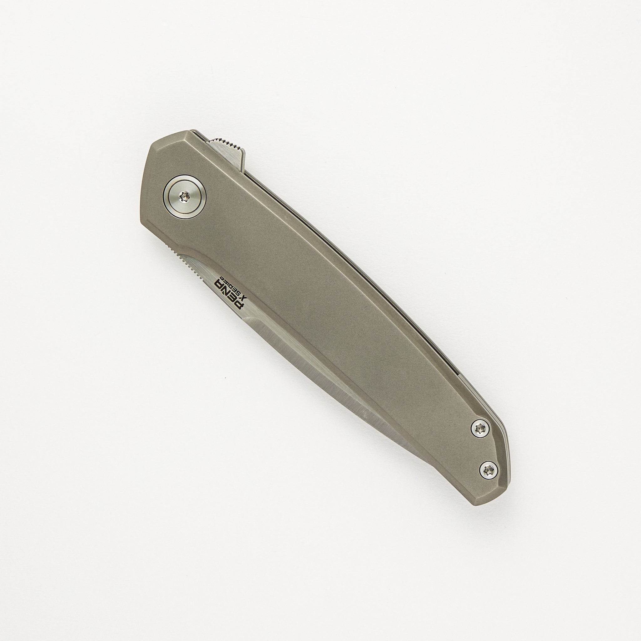 Cobra - Bead Blast Titanium Handle - Belt Satin CPM-M4 Blade