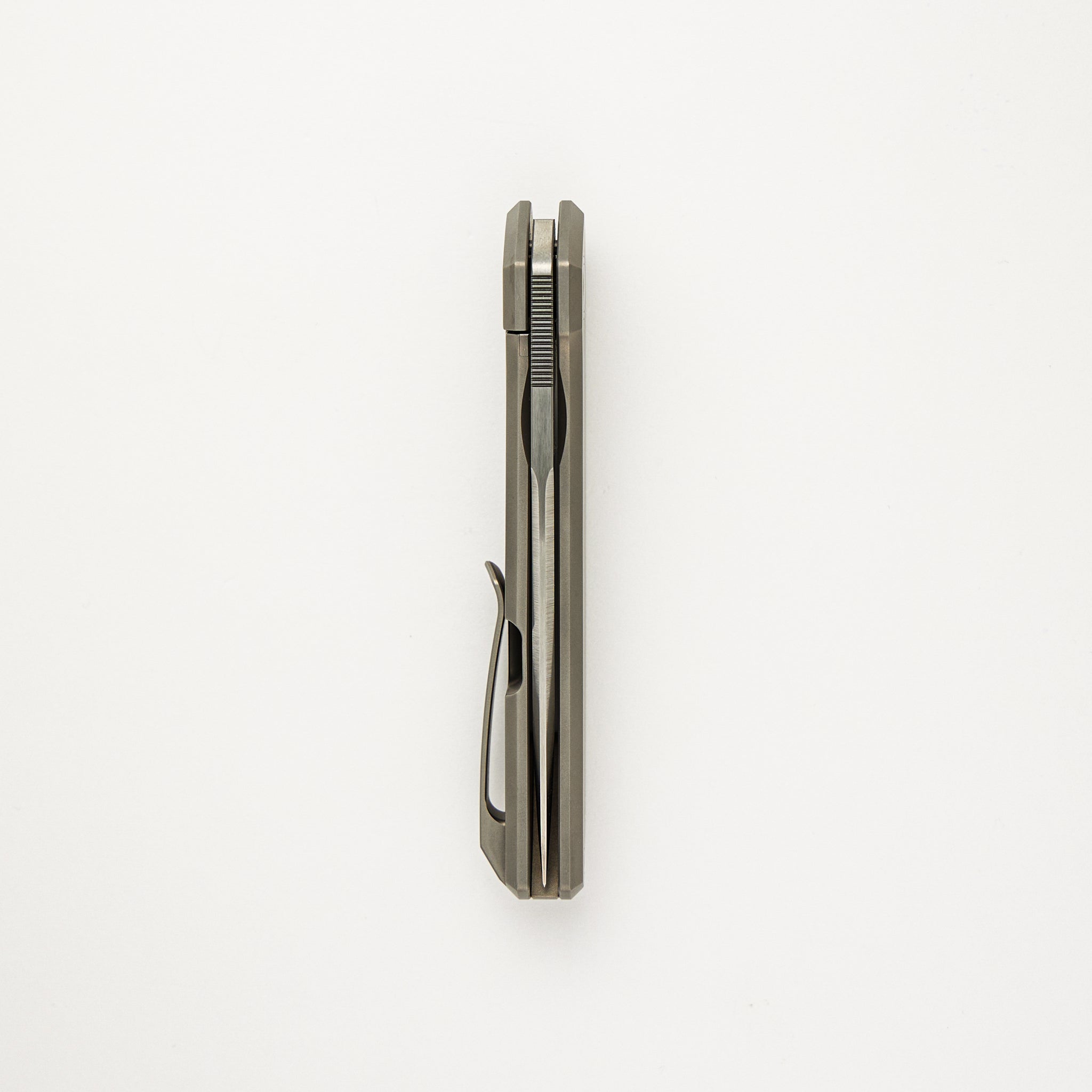 Cobra - Bead Blast Titanium Handle - Belt Satin CPM-M4 Blade